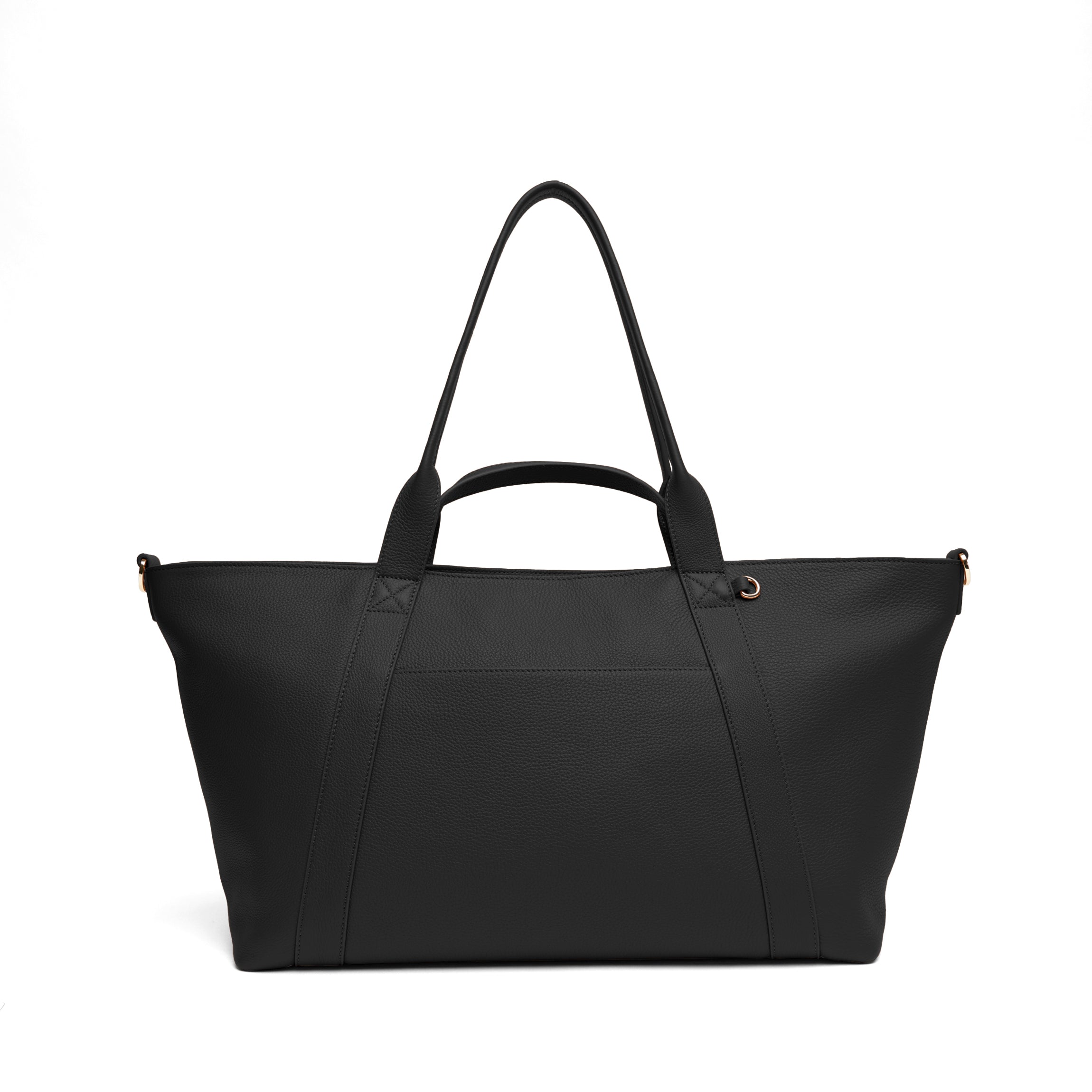 black tote travel bag Transit - Spacious Travel bag, Trolley sleeve - Pebble chic low Weekender Washable Tote in Black