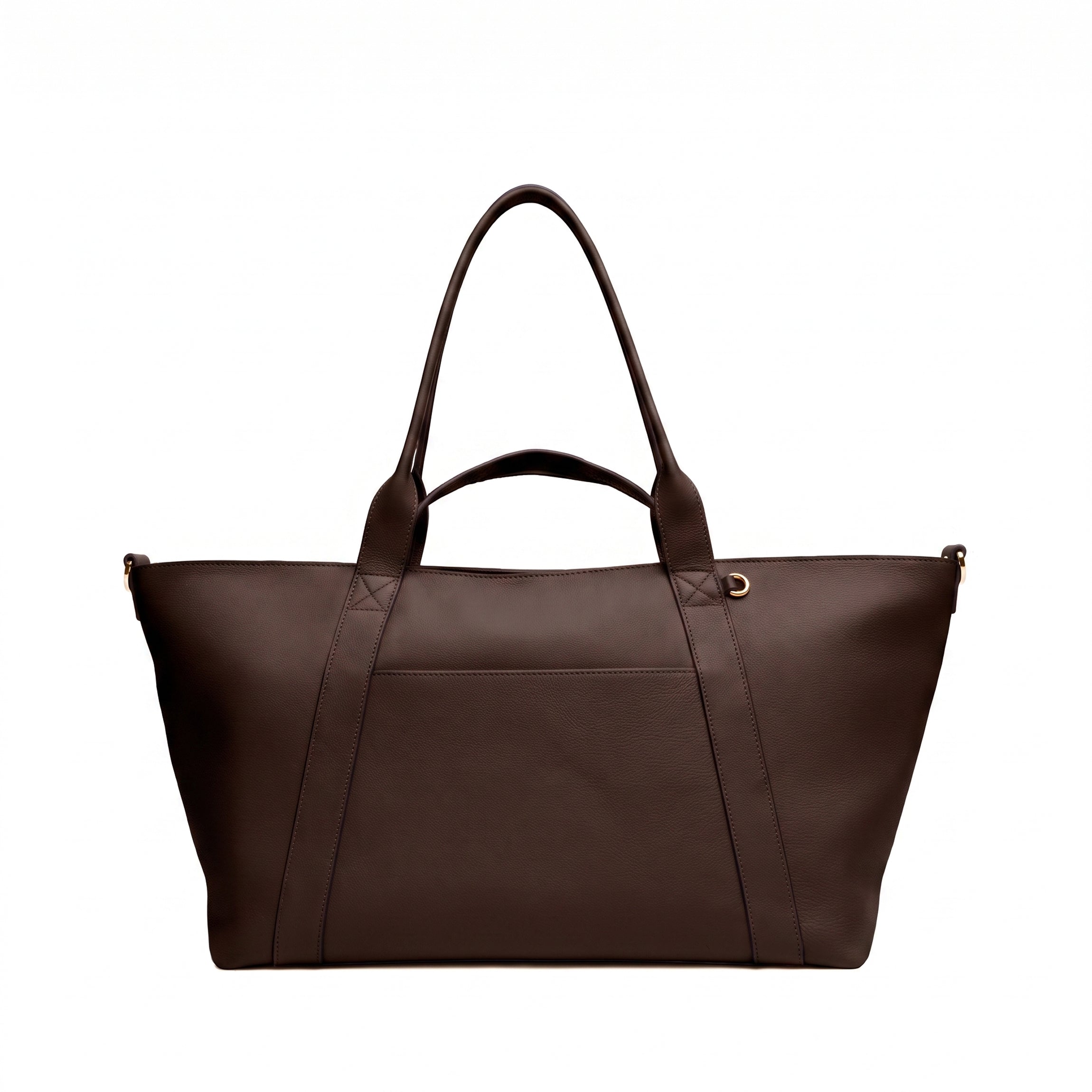 Transit Small Travel Tote – Laptop Bag, Foldable Base, Interior Pockets - Umber