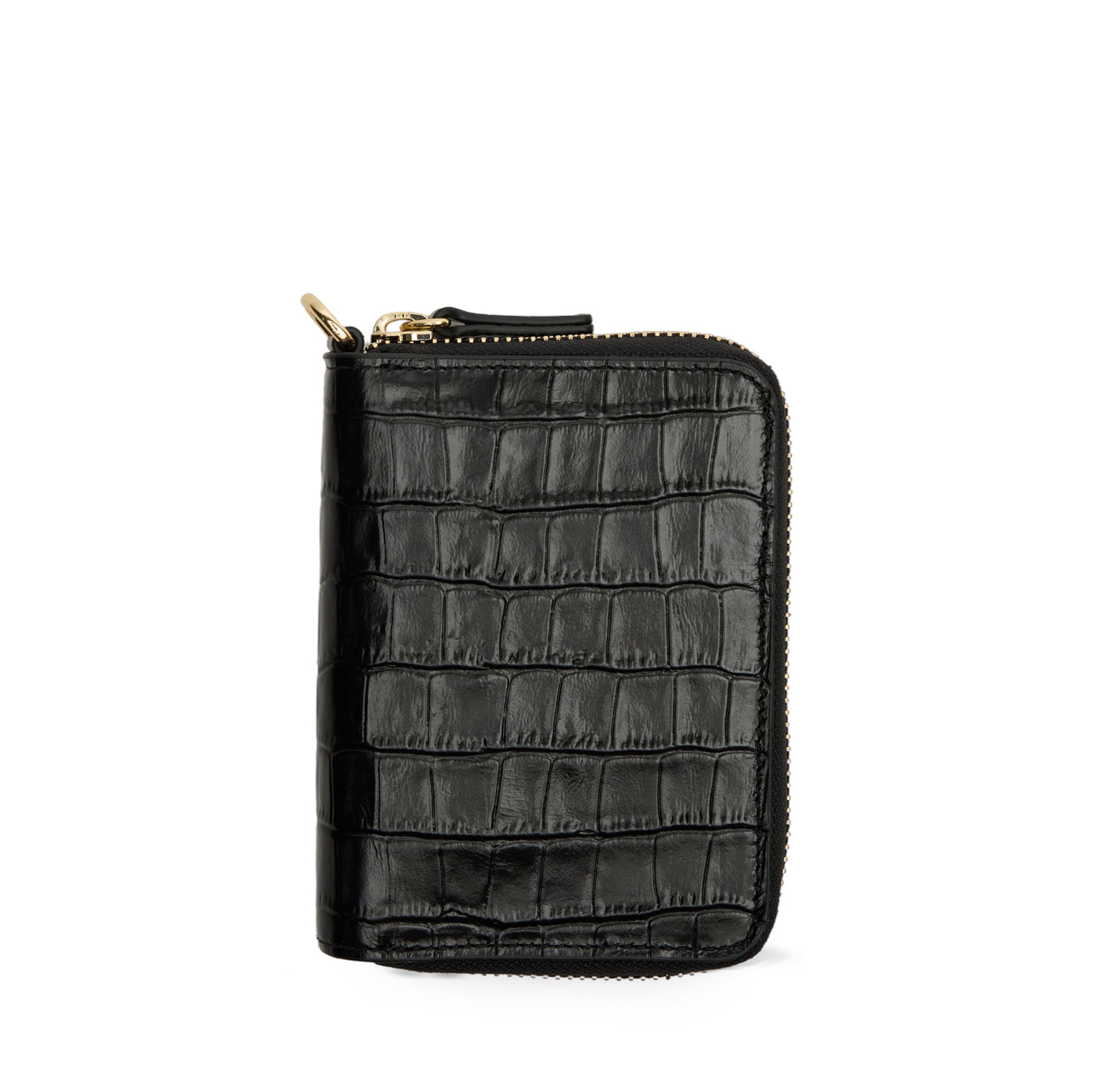 Klyde Compact Wallet | Leatherology Black Croc