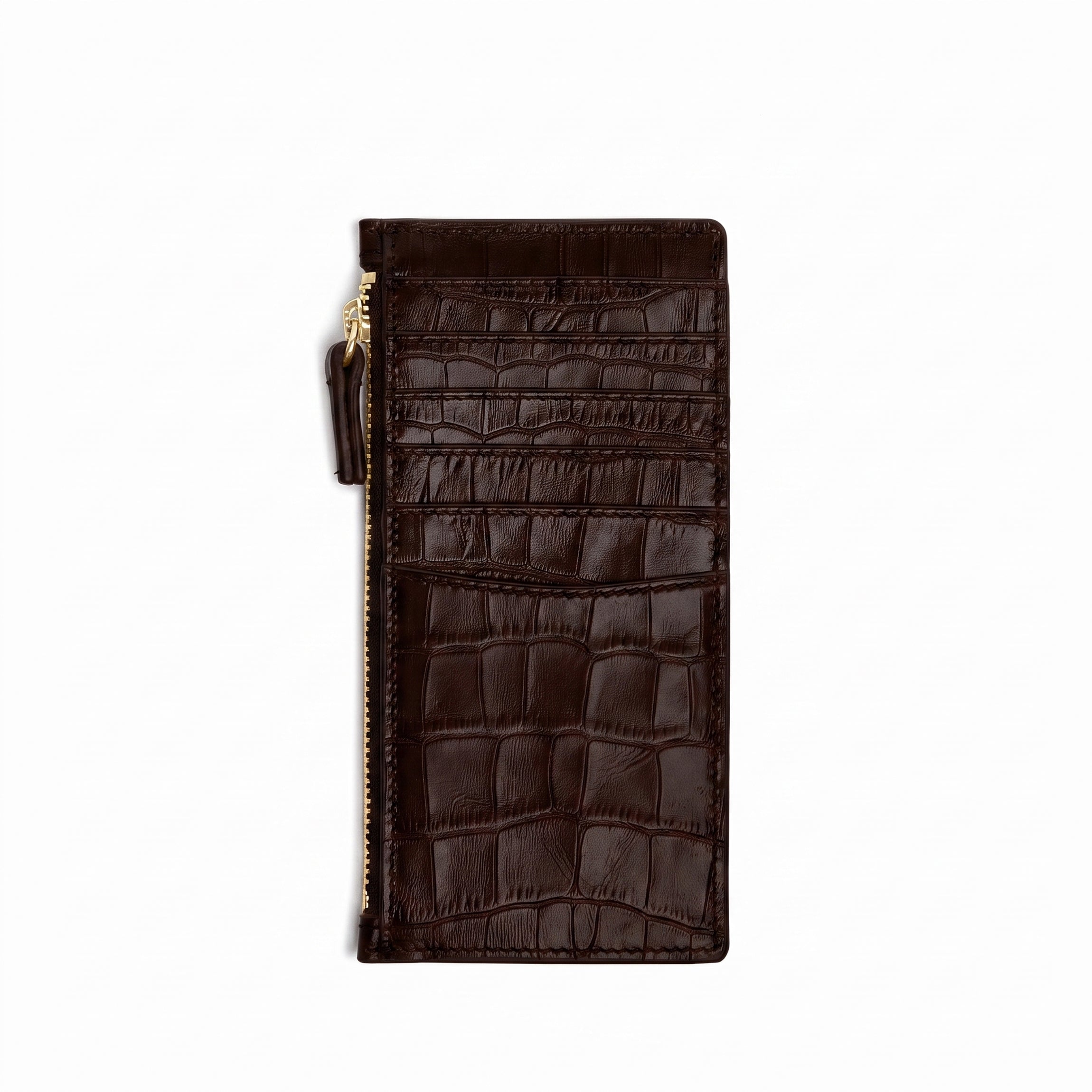 Devon Slim Zip Card Case | Full Grain Leather, Compact Card