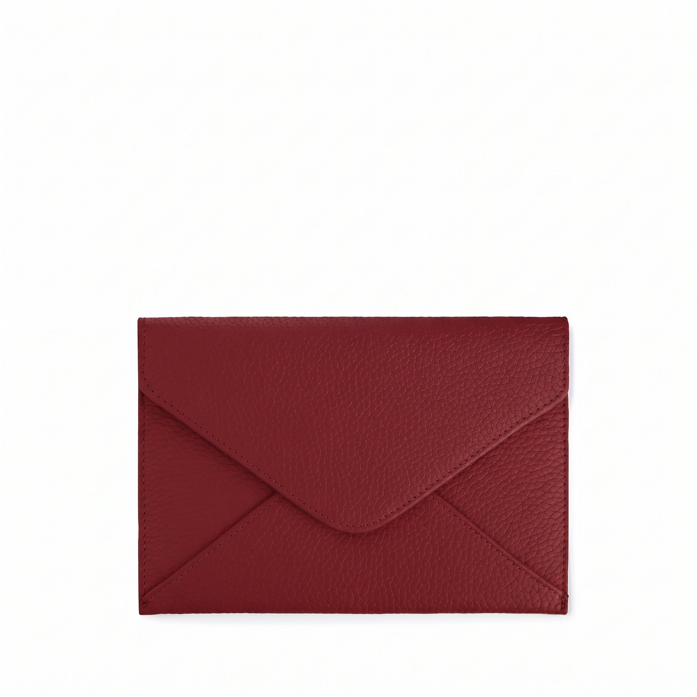 ❻ XS BAGGAGE WAIST POUCH ワインレッド A6 Envelope Pouch | Full Grain Leather, Compact Essentials Holder