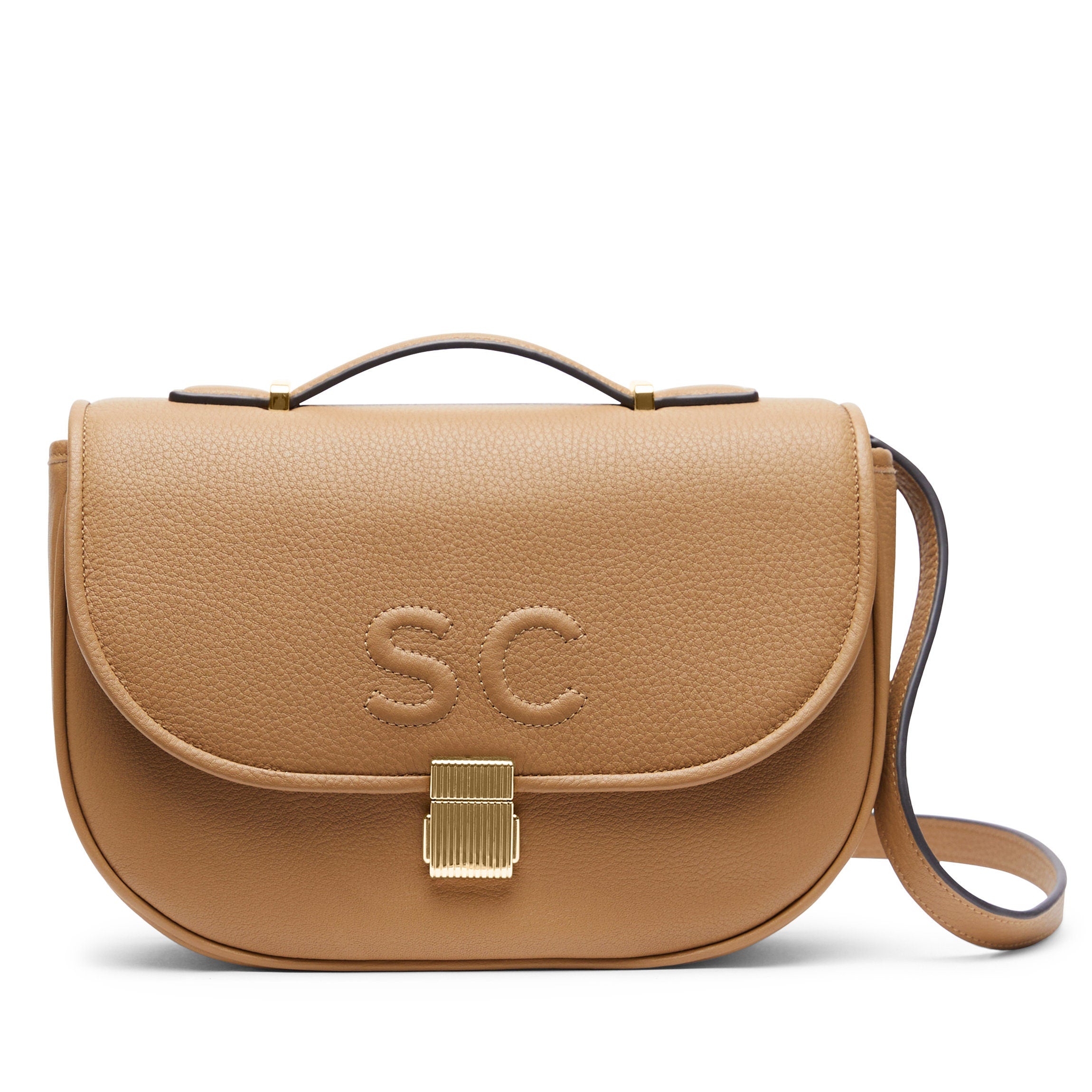 ☆SAND MUSEUM☆ SADDLE STRAP BAG Tan SM1B0010 Monet Vegan Grommet Saddle Bag – Jen & Co.