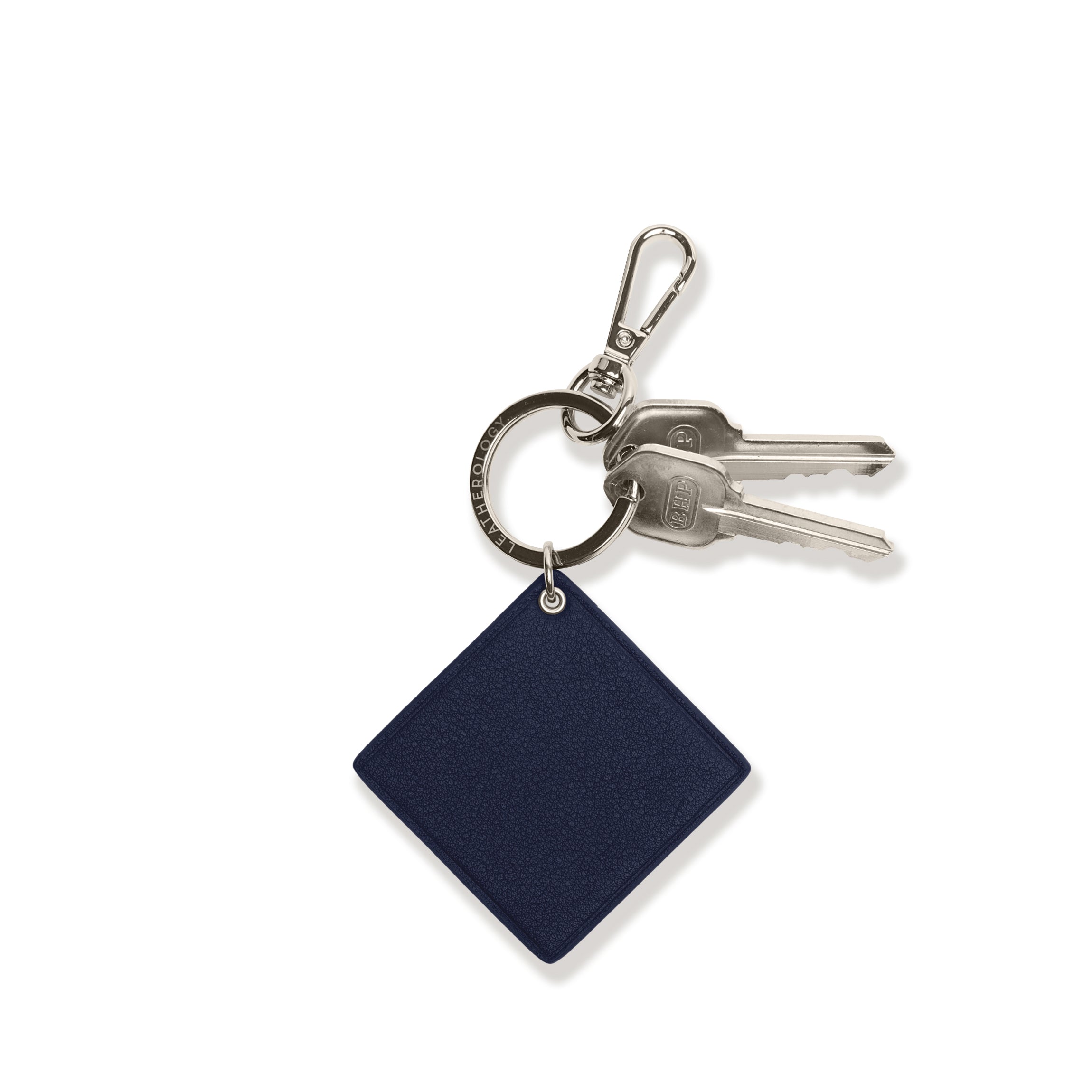 Diamond Keychain | Geometric Leather Key Holder, Stylish Design