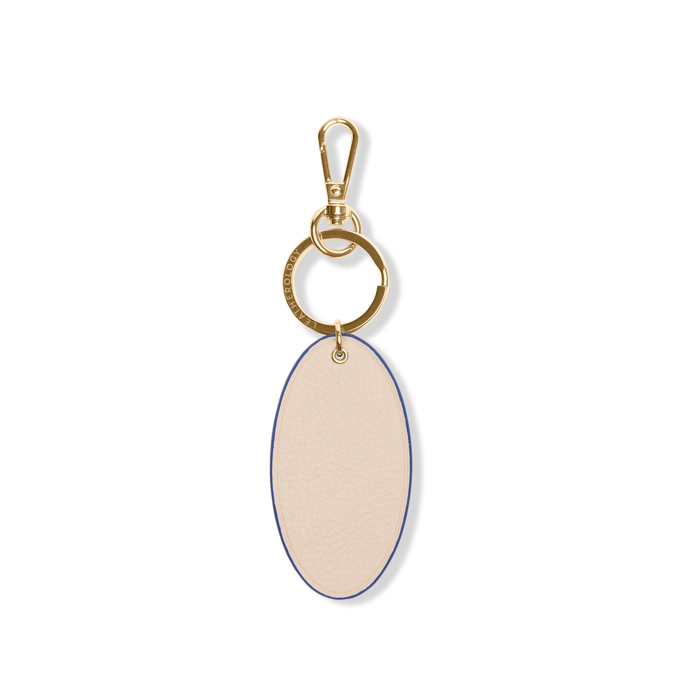 Oval Keychain | Smooth Leather Shape, Everyday Key Ring