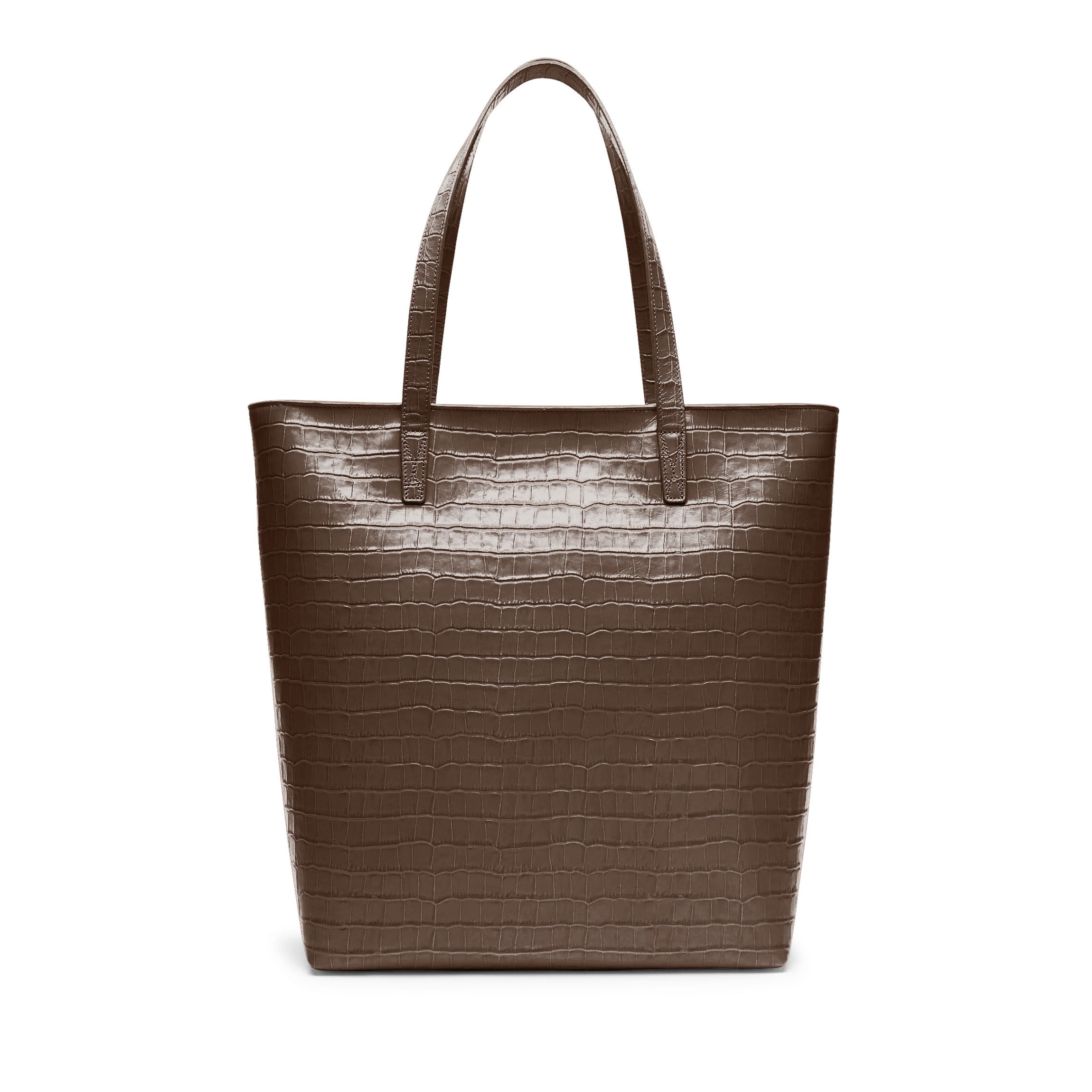 Alex Vertical Work Tote Full grain leather, sleek and spacious