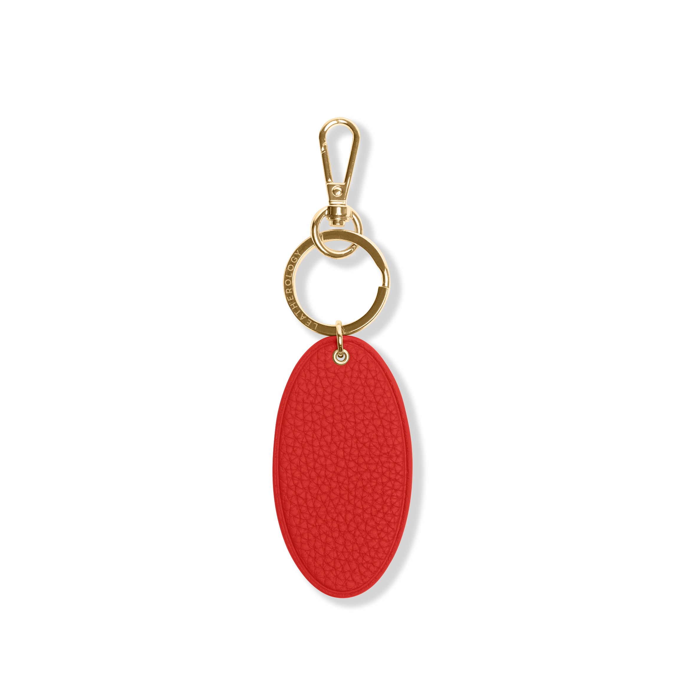Oval Keychain | Smooth Leather Shape, Everyday Key Ring