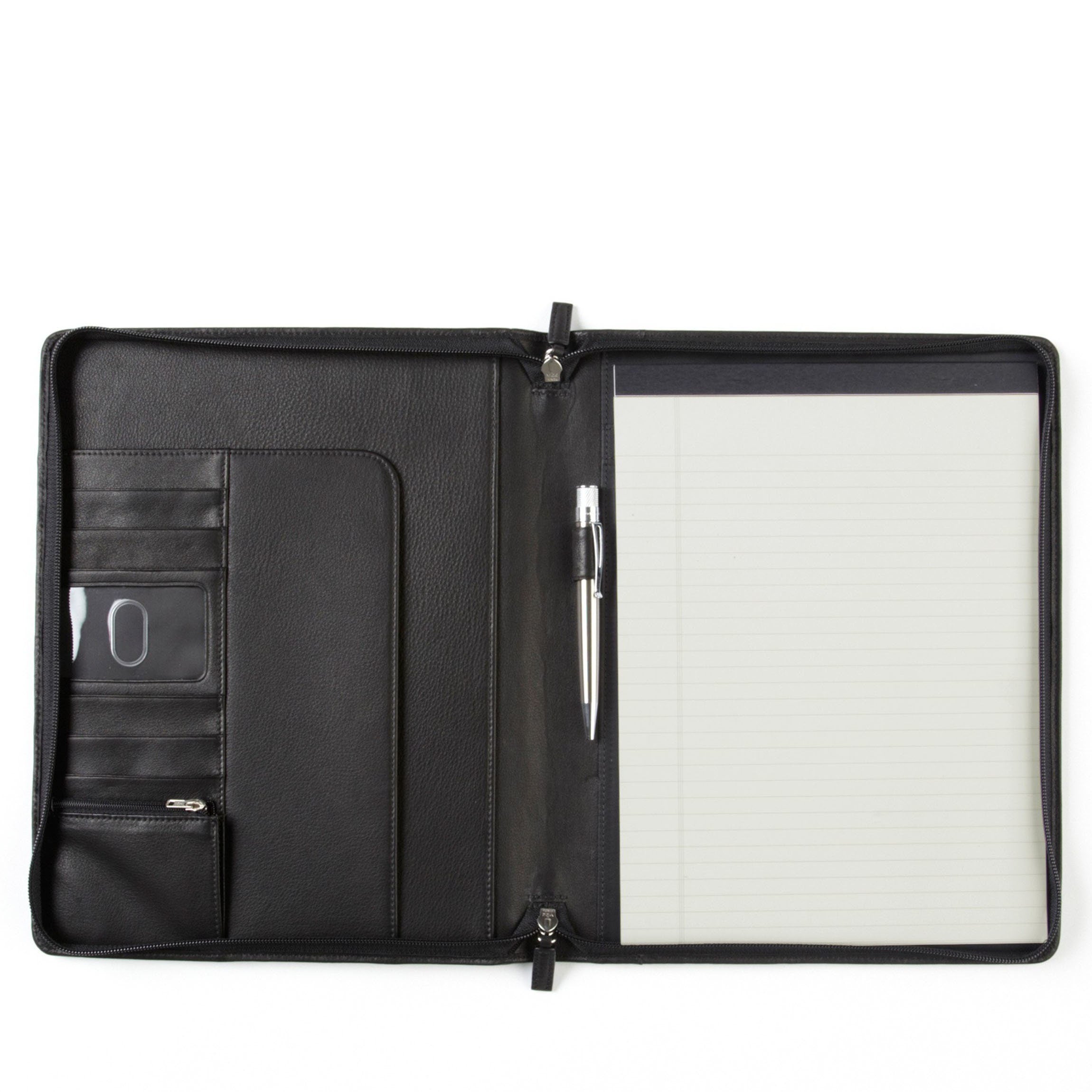 Classic Zippered Padfolio | Full grain leather, timeless workspace