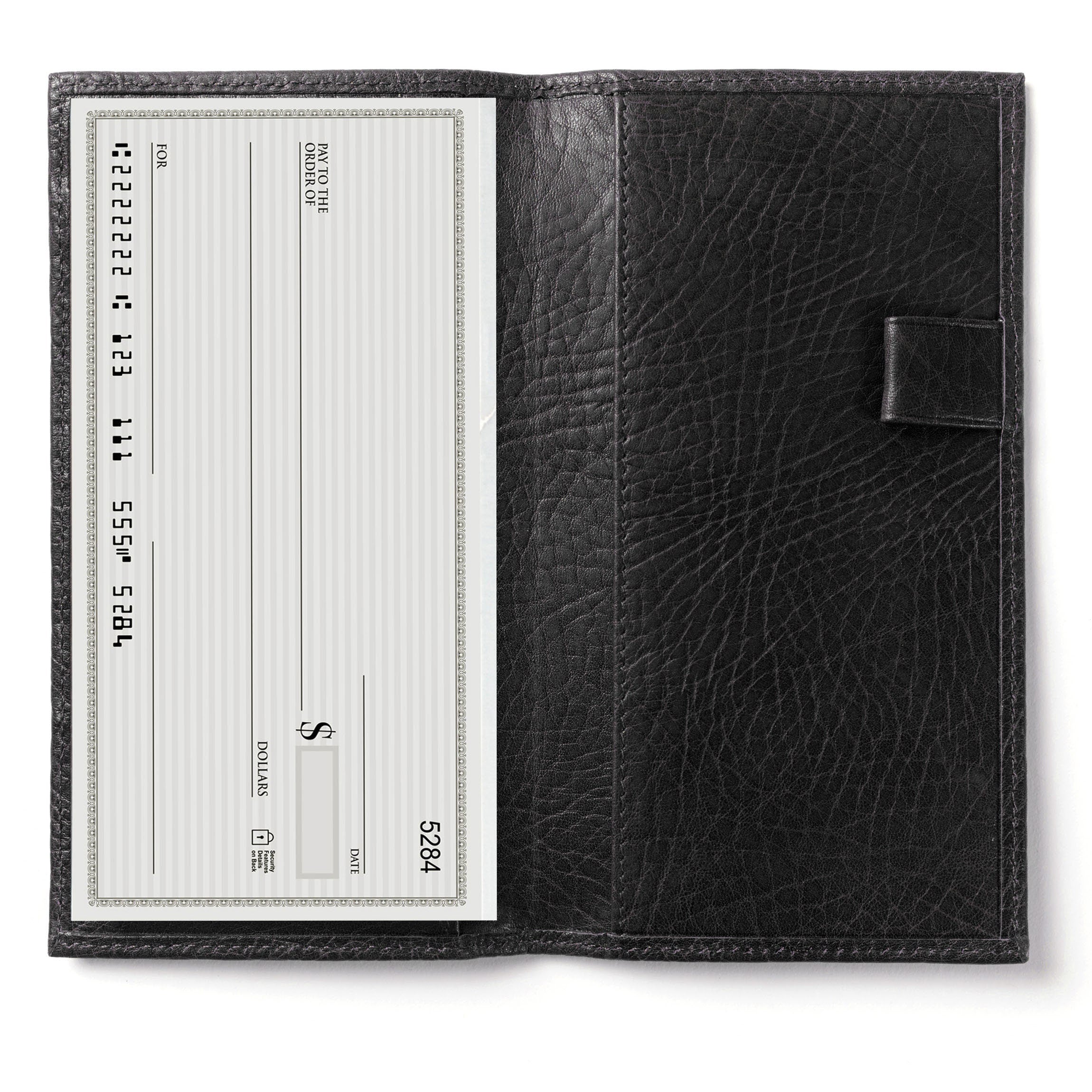 Deluxe Checkbook Cover with Divider | Full grain leather, refined