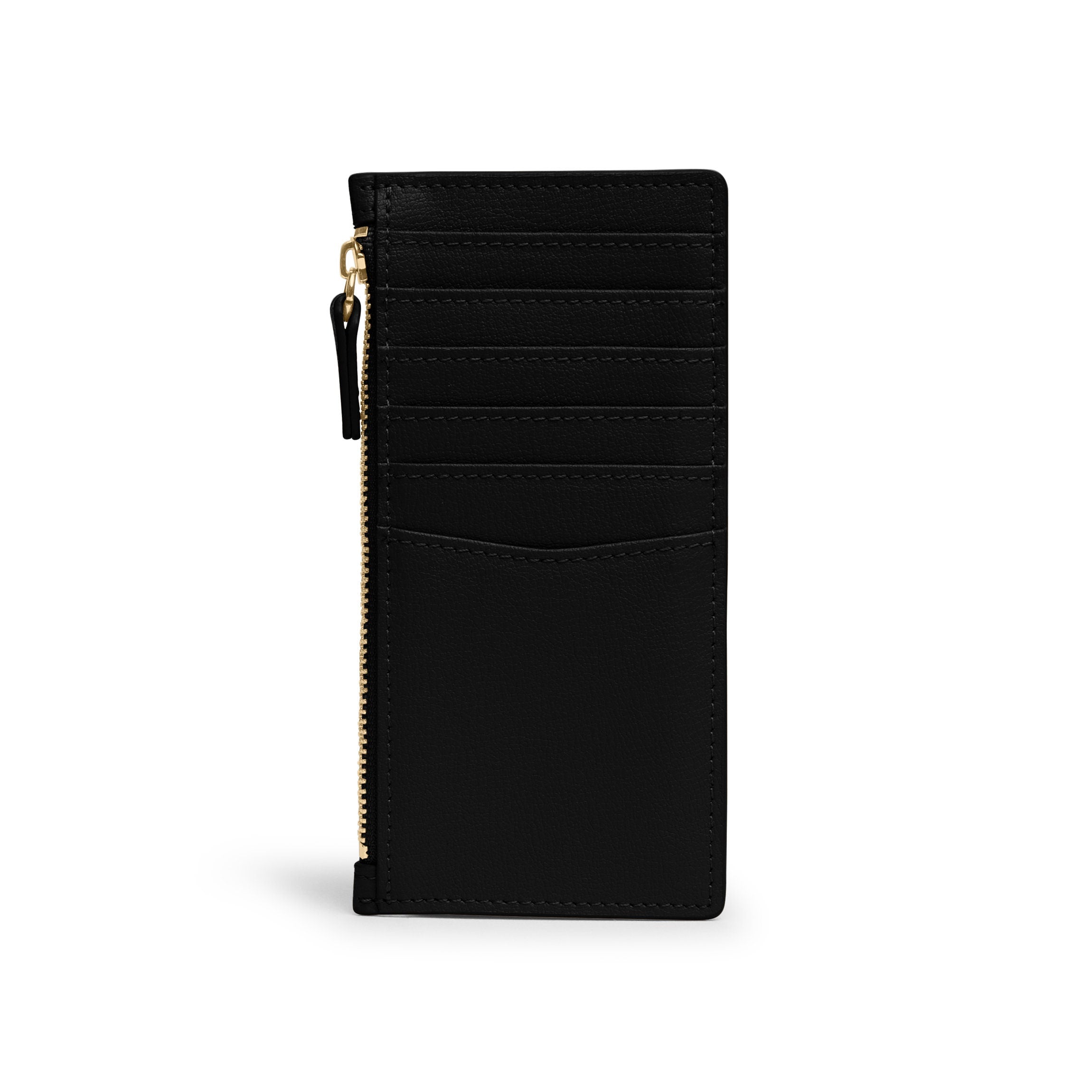 Devon Slim Zip Card Case | Full grain leather, compact card