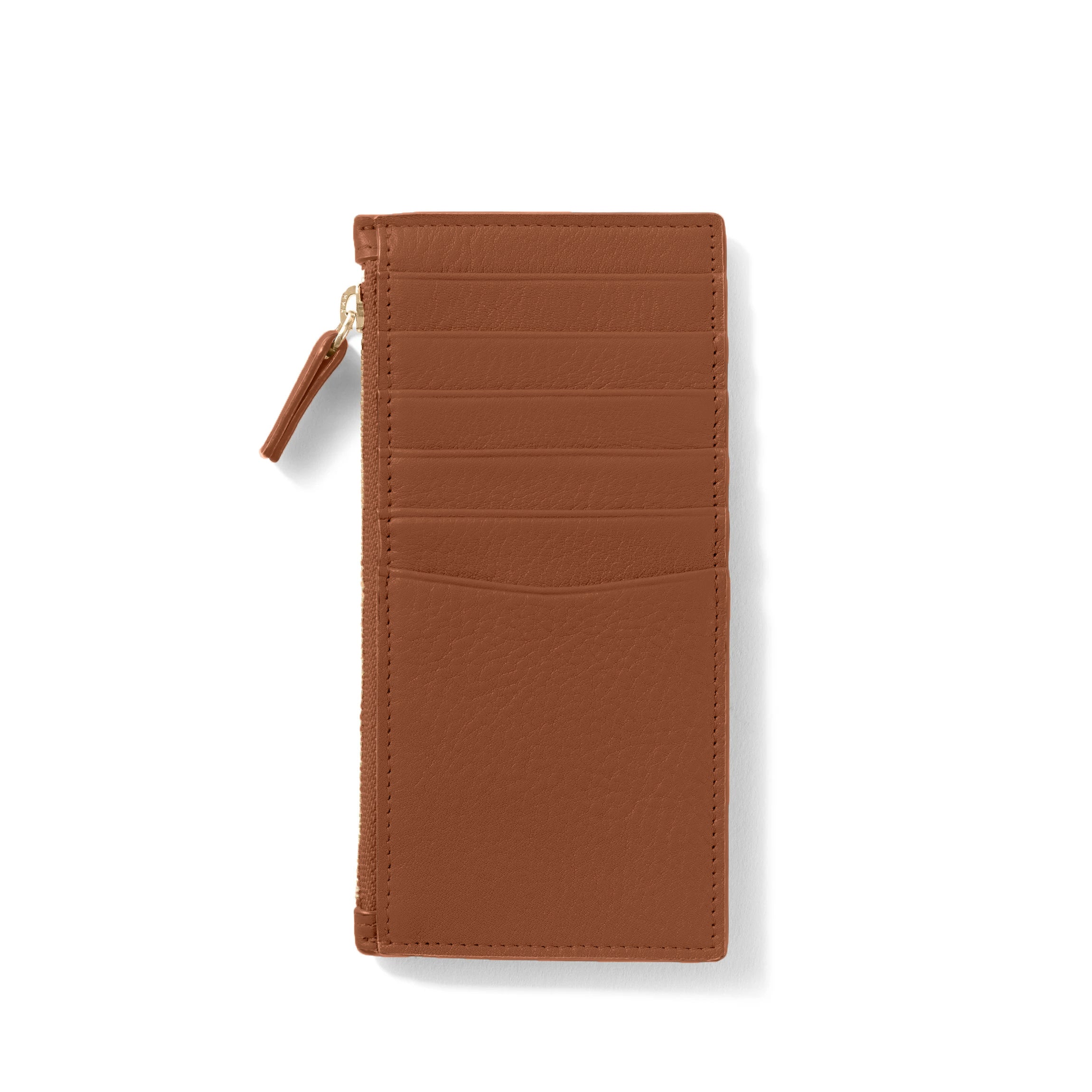 おでかけカート-ST DC-149 ブラウン Devon Slim Zip Card Case | Full grain leather, compact card