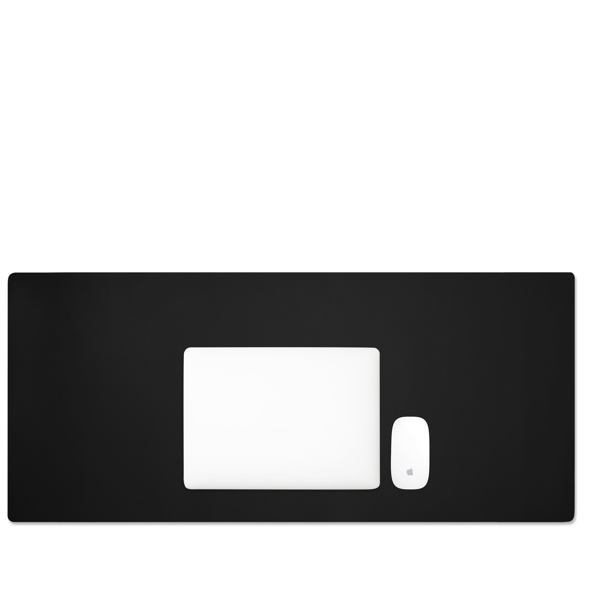Extra Long Modern Desk Pad | Full grain leather, elegant desk upgrade, Leatherology Black