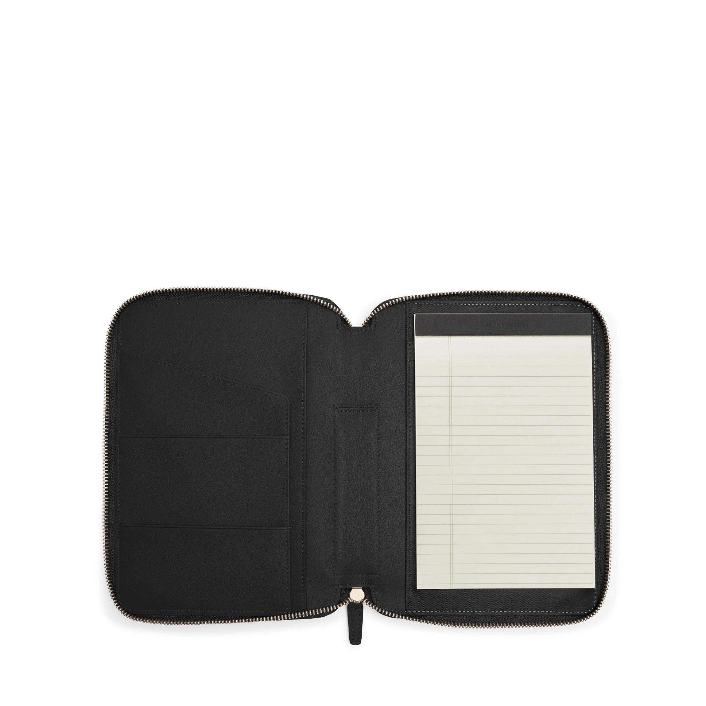 A5 Junior Zippered Padfolio | Full grain leather, compact note