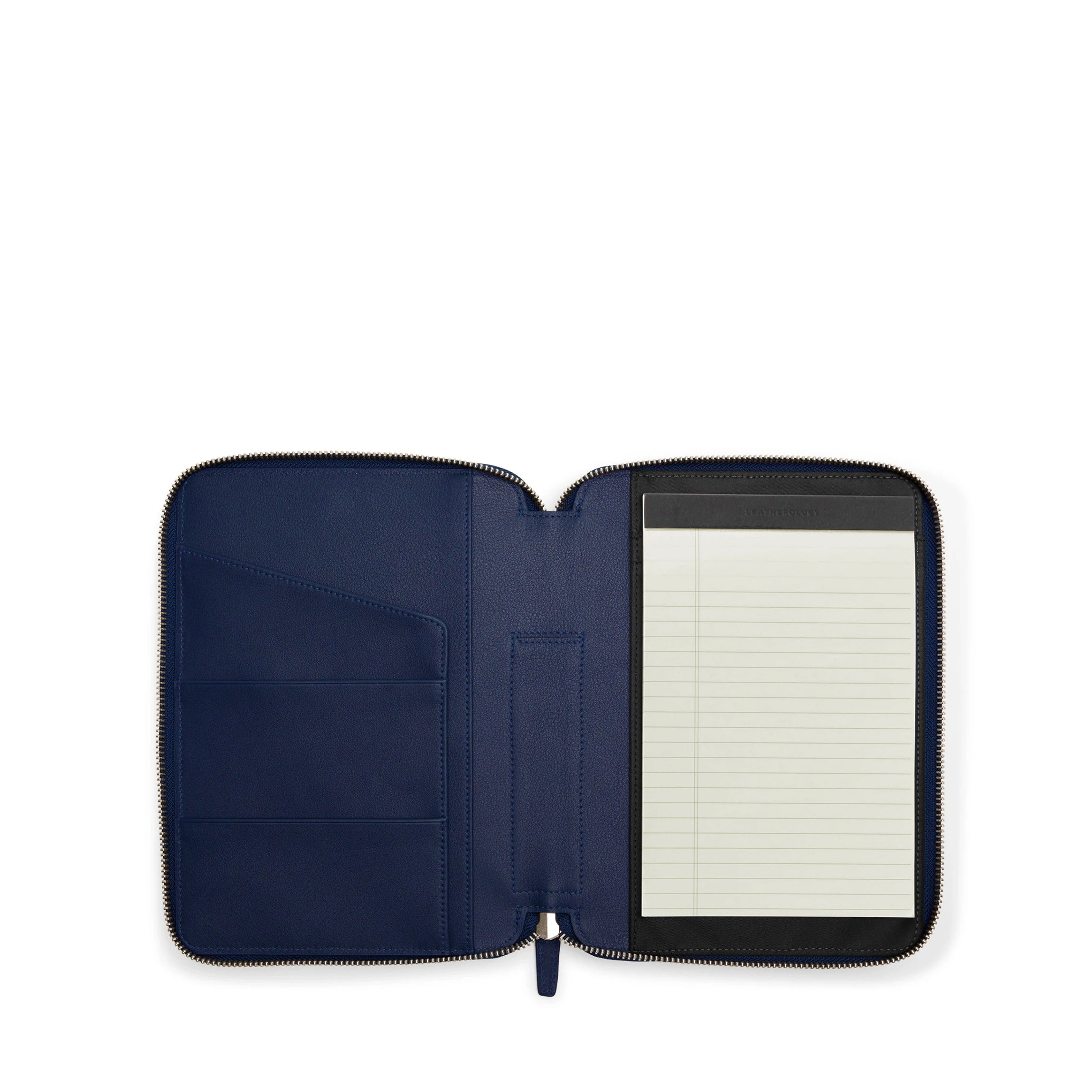A5 Junior Zippered Padfolio | Full grain leather, compact note