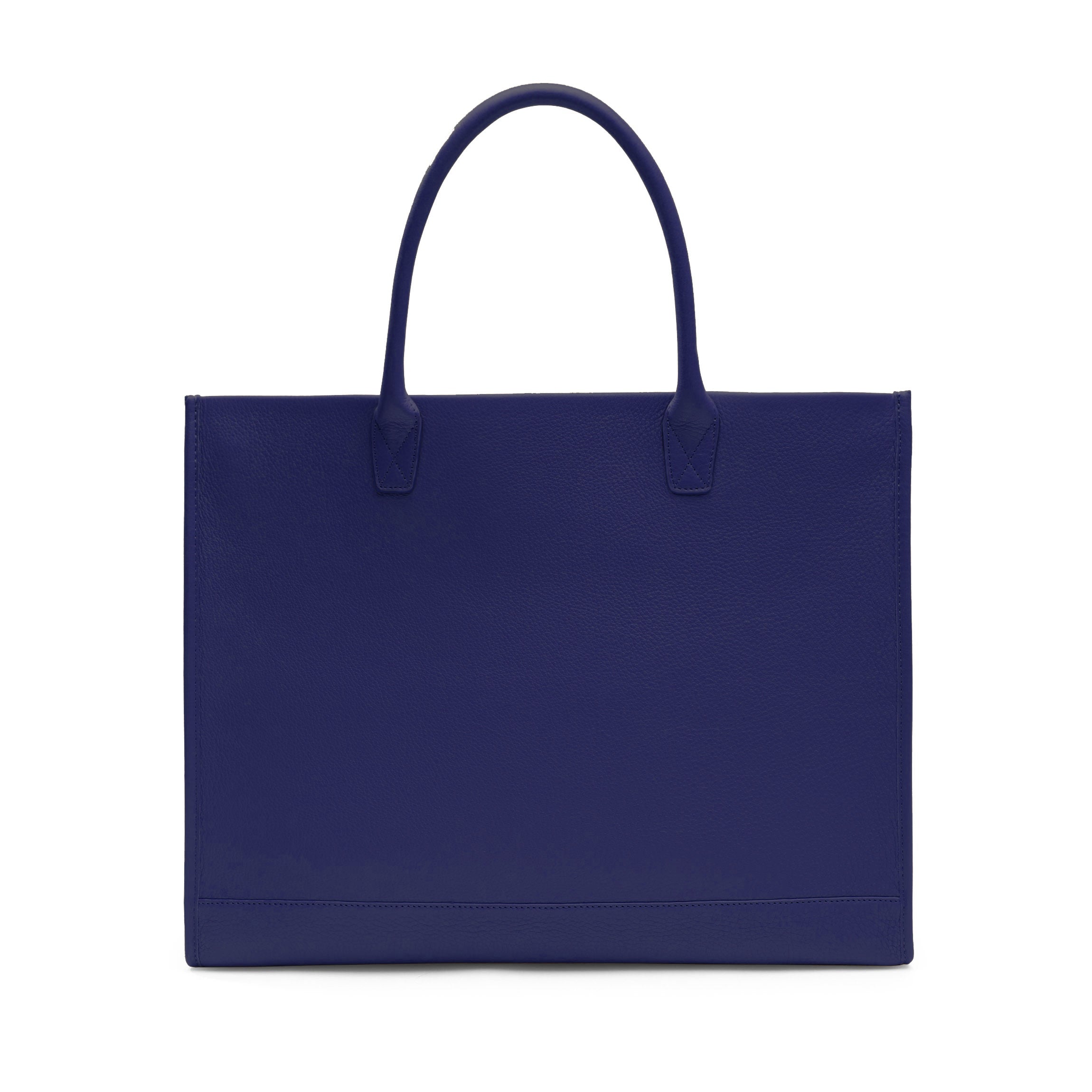 Structured Blue Leather Tote Bag Handmade Leather Tote Bag - Crazy Horse Forest Green - Galen  main image 3