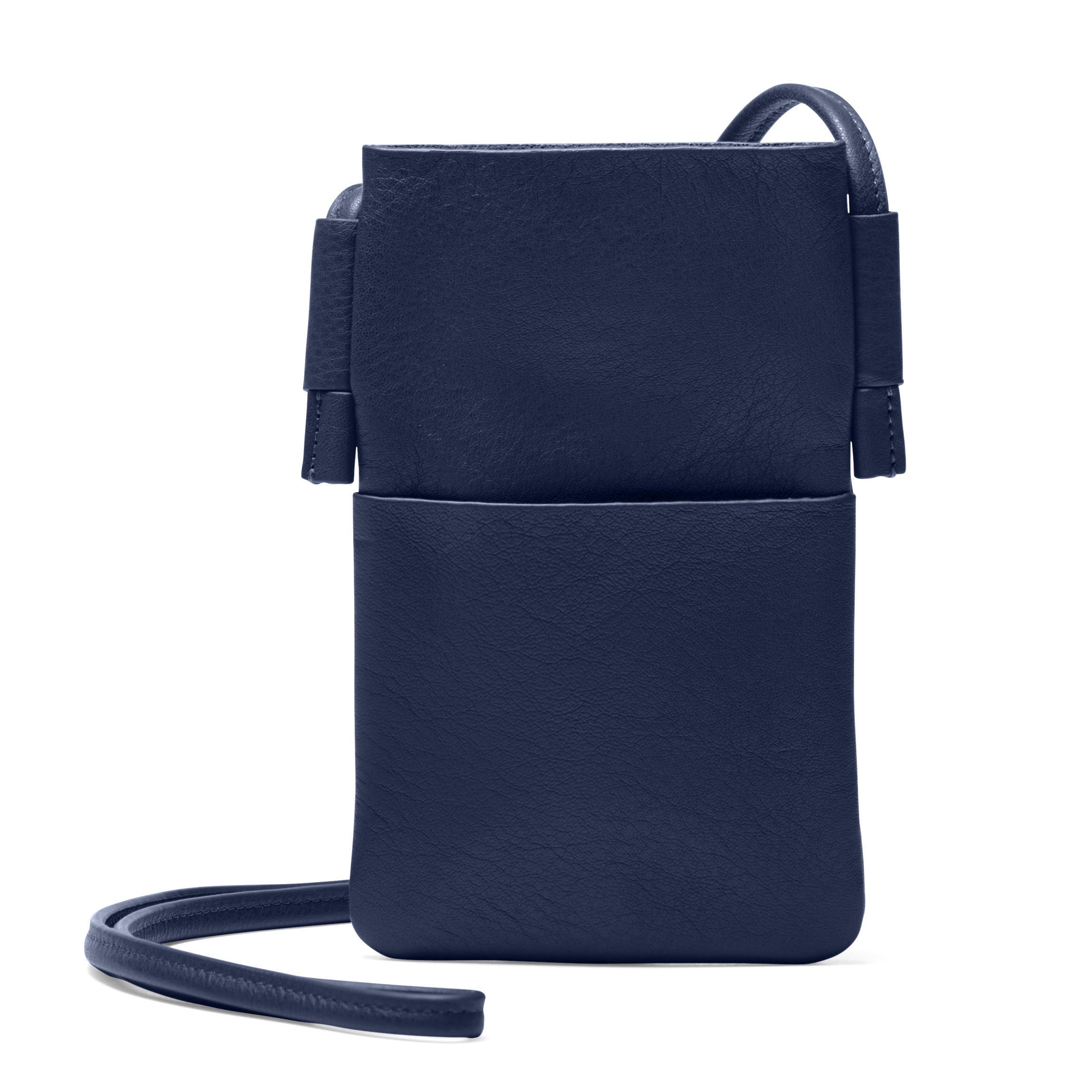 Long Crossbody Phone Pocket | Full Grain Leather, Hands-free