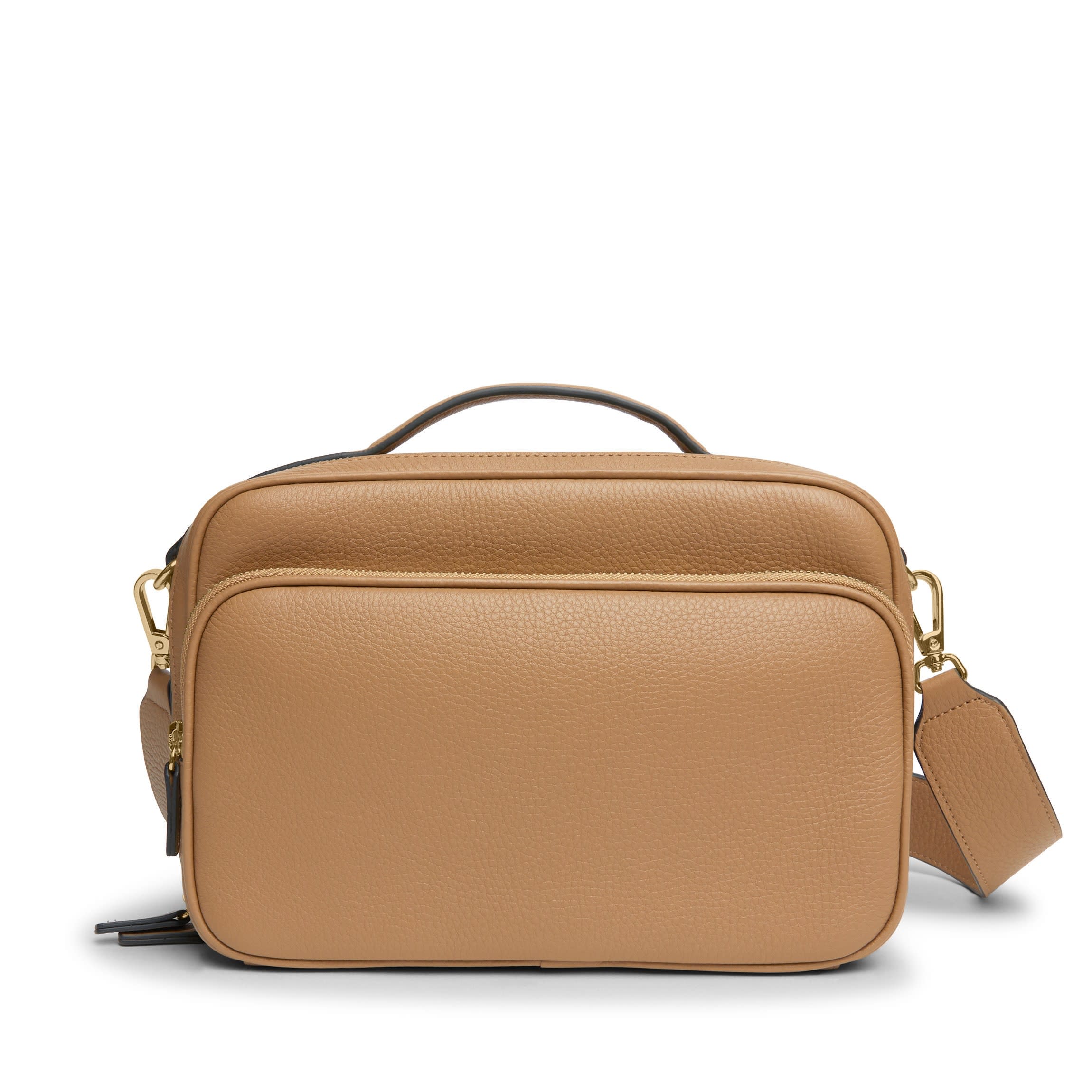 angela roi mia mini backpack Leather Meadow Satchel Bag - Guitar Crossbody Strap, Large Expanding Compartment - Camel