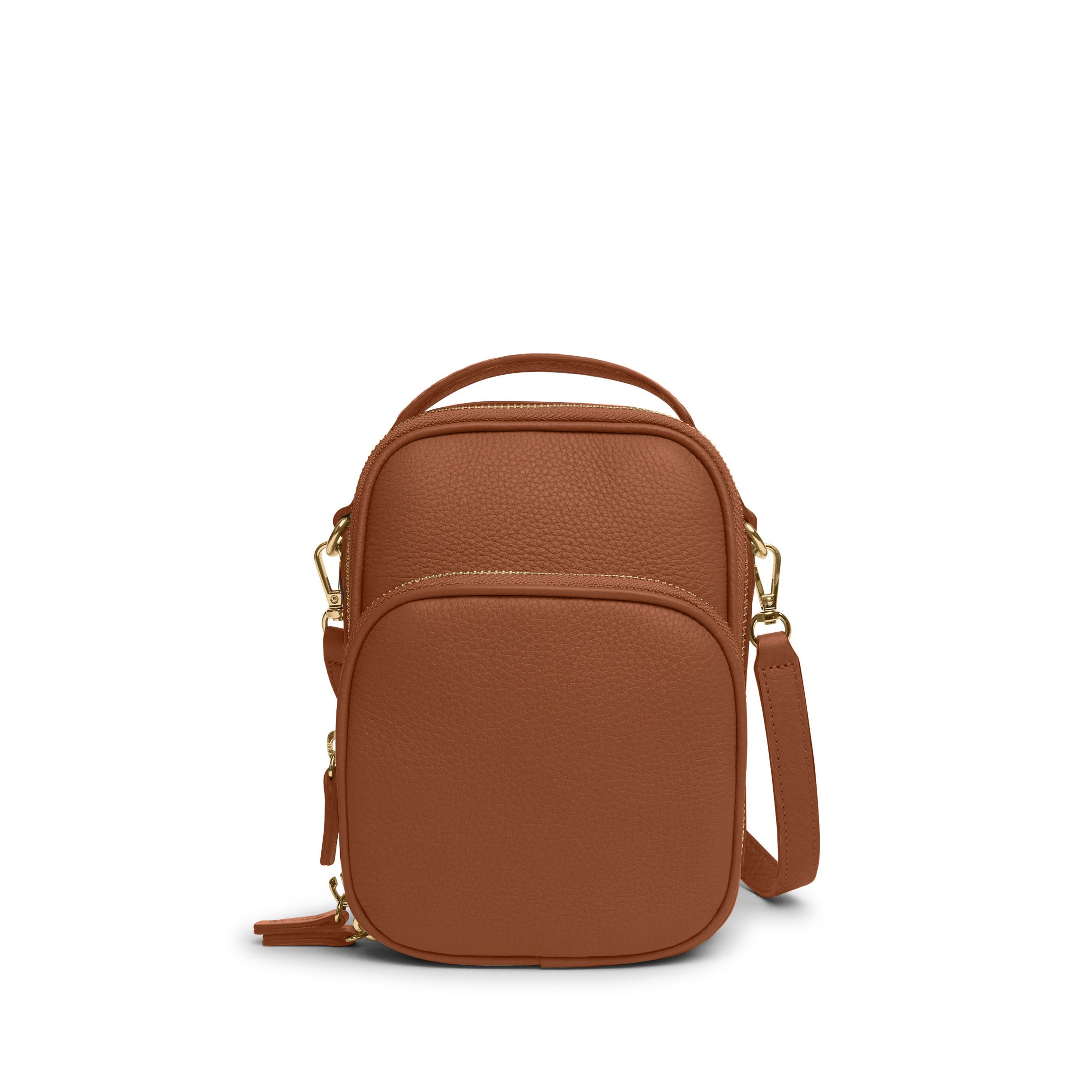 Leatherology Meadow Small Sling Bag in saddle brown leather