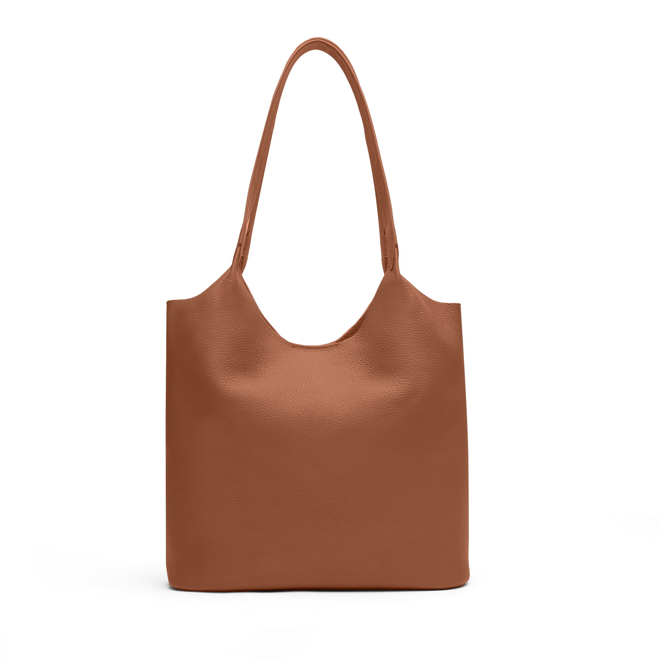 Mia Large Shopper Tote | Full Grain Leather Saddle Brown