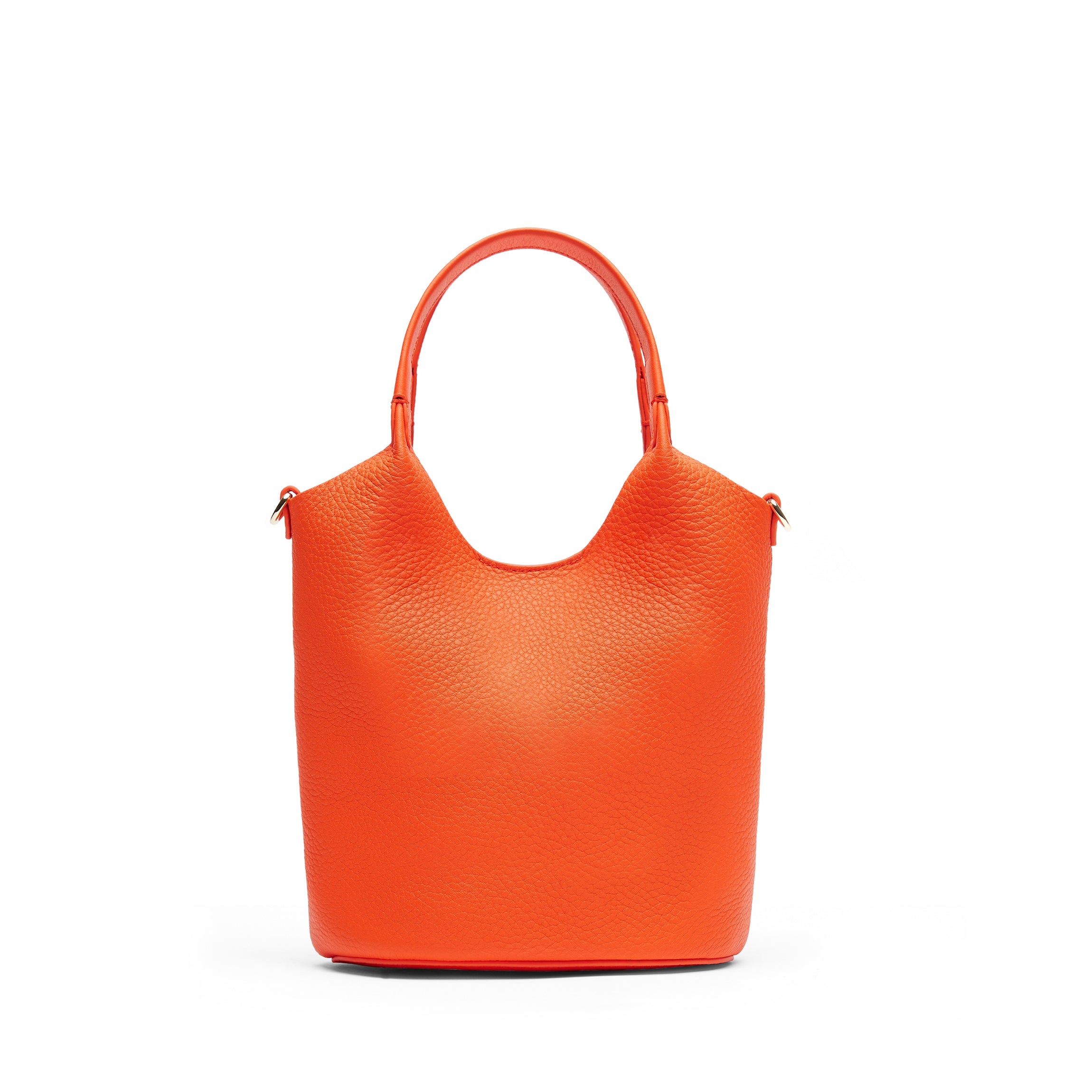 Mia Small Bucket Tote Full Grain Leather Clementine – Leatherology