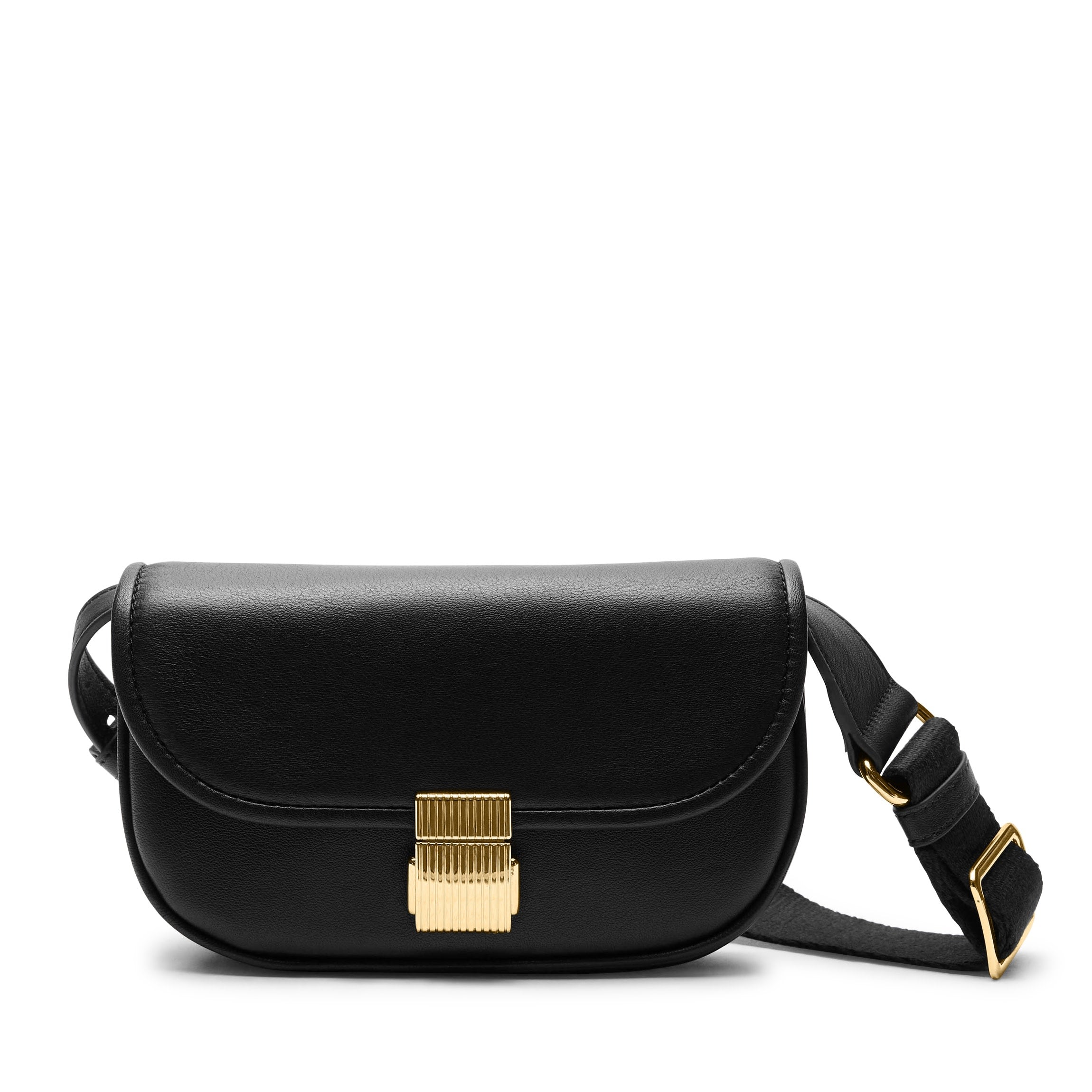 black leather crossbody backpack Relaxed in this backpack is slim and stylish Katy Mini Belt Bag |