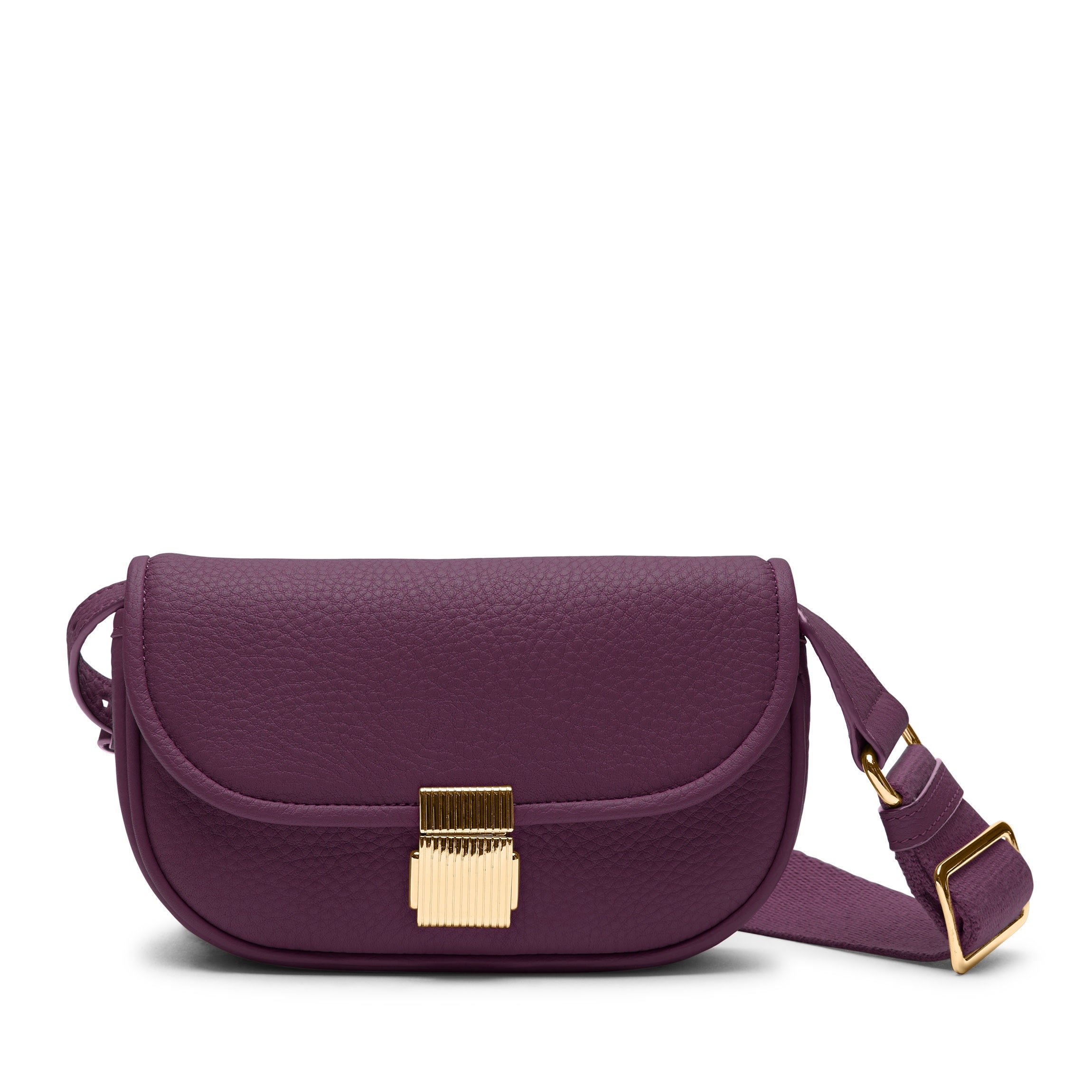Mini Katy Belt Bag - Worn 3 ways, Monogrammed, Removable Strap - Deep Plum