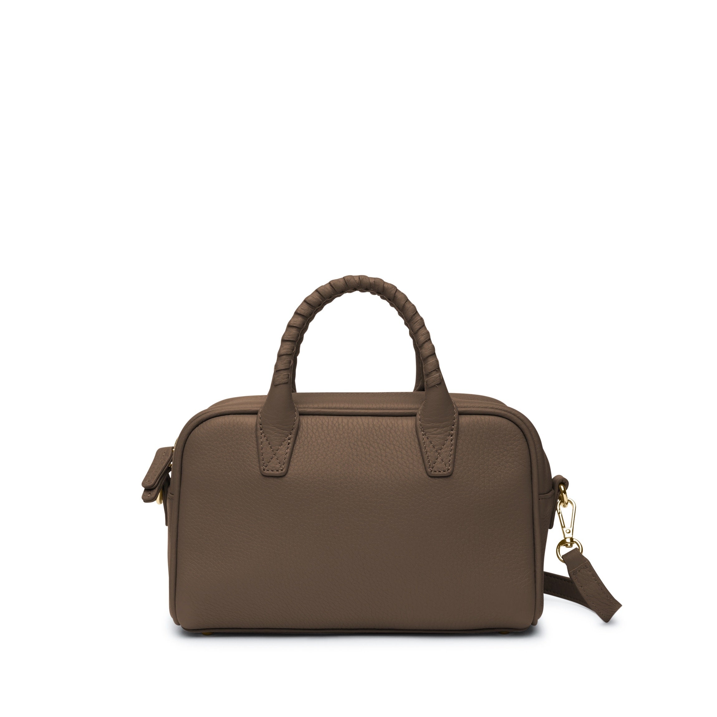 Leather Mini Park Satchel Bag with Crossbody Strap