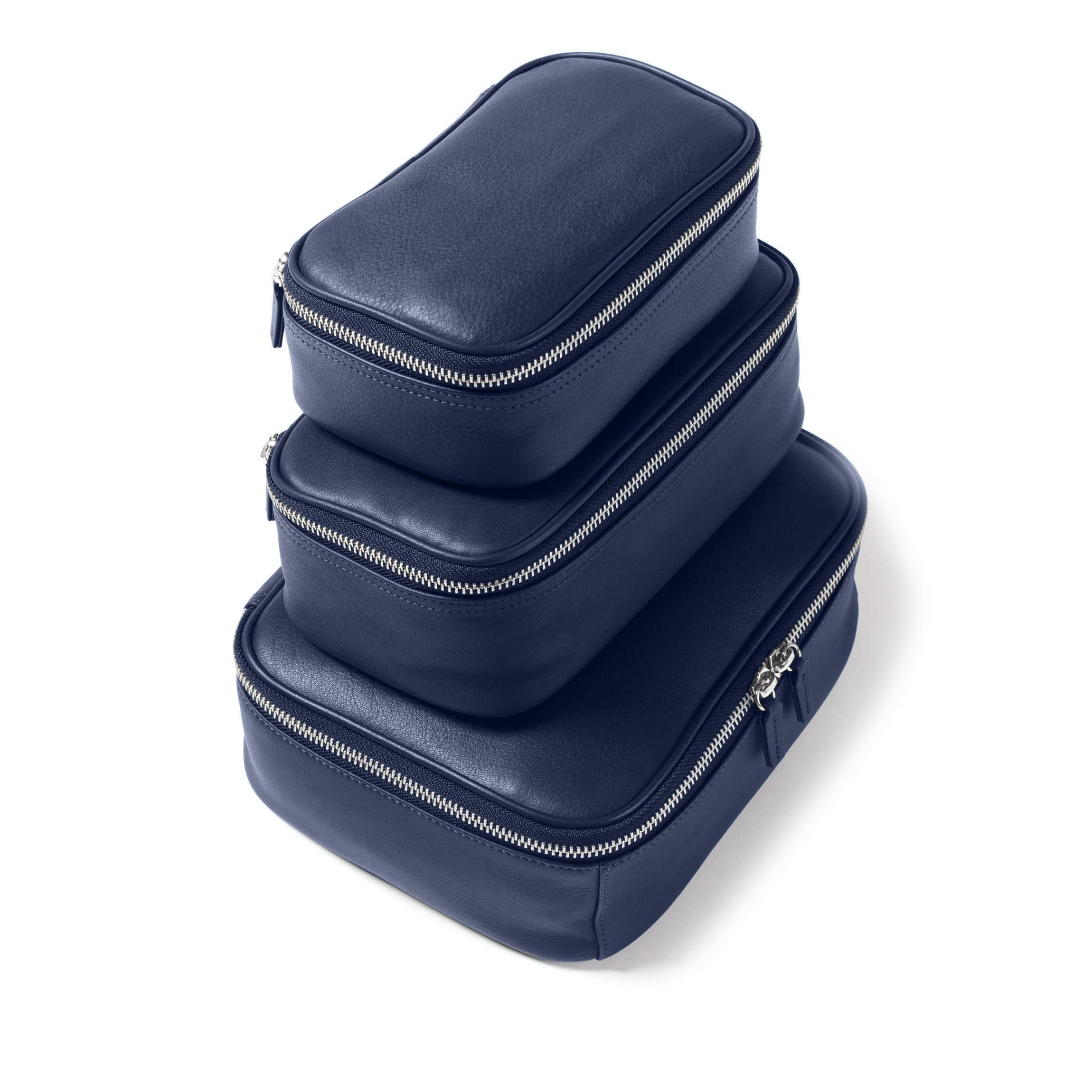 Nested Travel Organizer Trio | Full grain leather, versatile