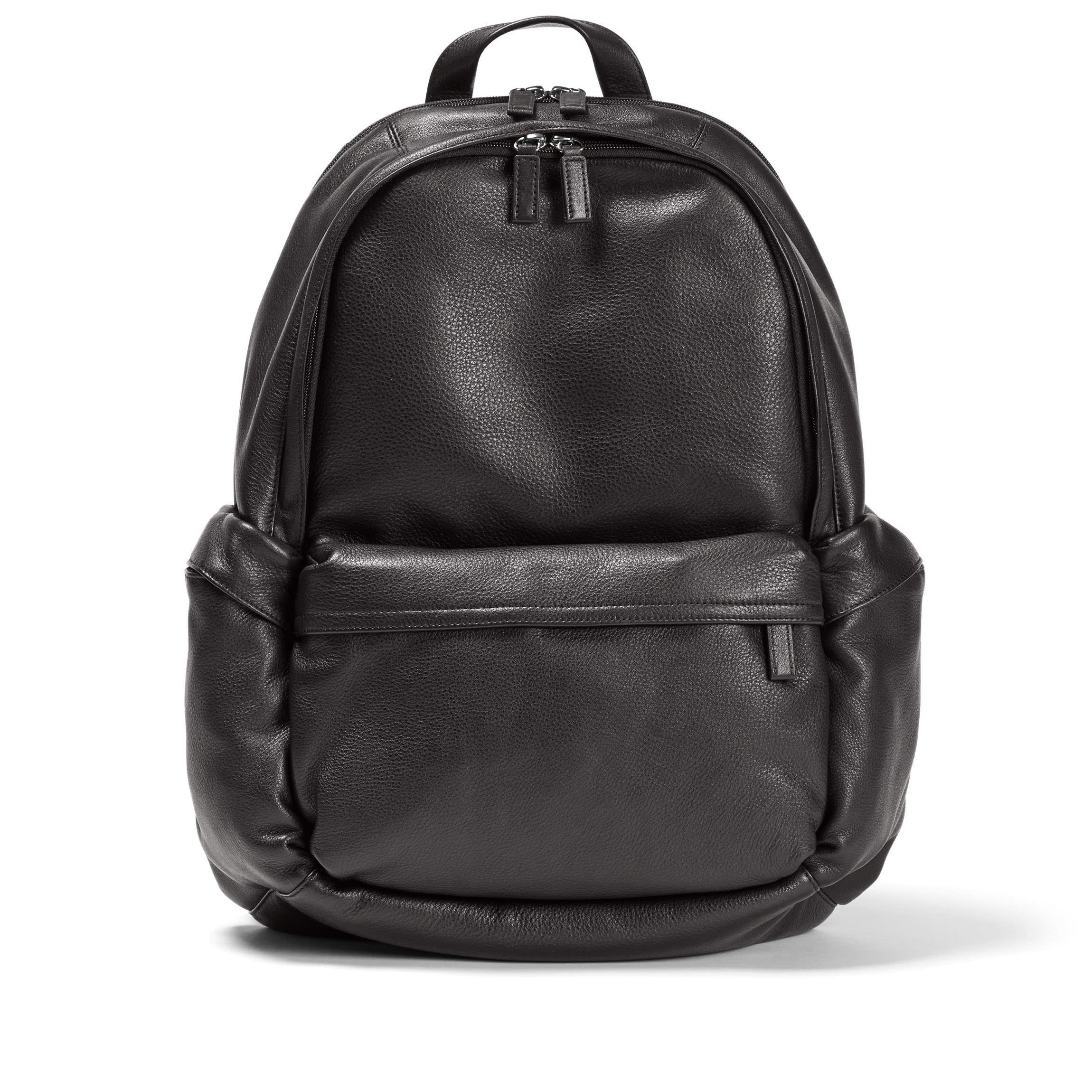 Parker Leather Backpack - Built-In Zippered Laptop Sleeve - With Adjustable Shoulder Straps - Black Onyx - Personalized Gifts, Leatherology Parker Leather Backpack - Built-In Zippered Laptop Sleeve - With Adjustable Shoulder Straps - Black Onyx - Personalized Gifts, Leatherology