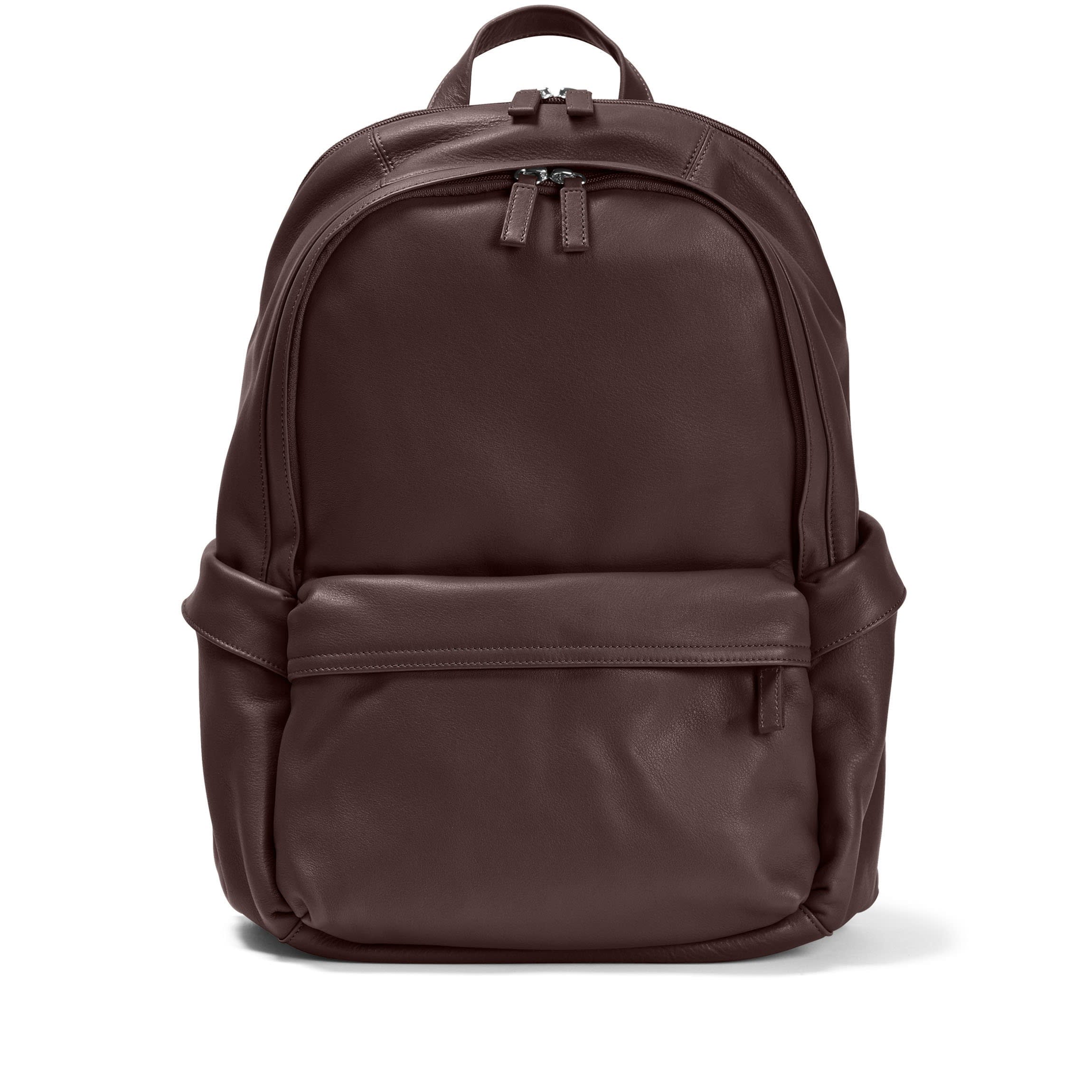 Parker Leather Backpack - Built-In Zippered Laptop Sleeve - With Adjustable Shoulder Straps - Brown - Personalized Gifts, Leatherology Parker Leather Backpack - Built-In Zippered Laptop Sleeve - With Adjustable Shoulder Straps - Brown - Personalized Gifts, Leatherology