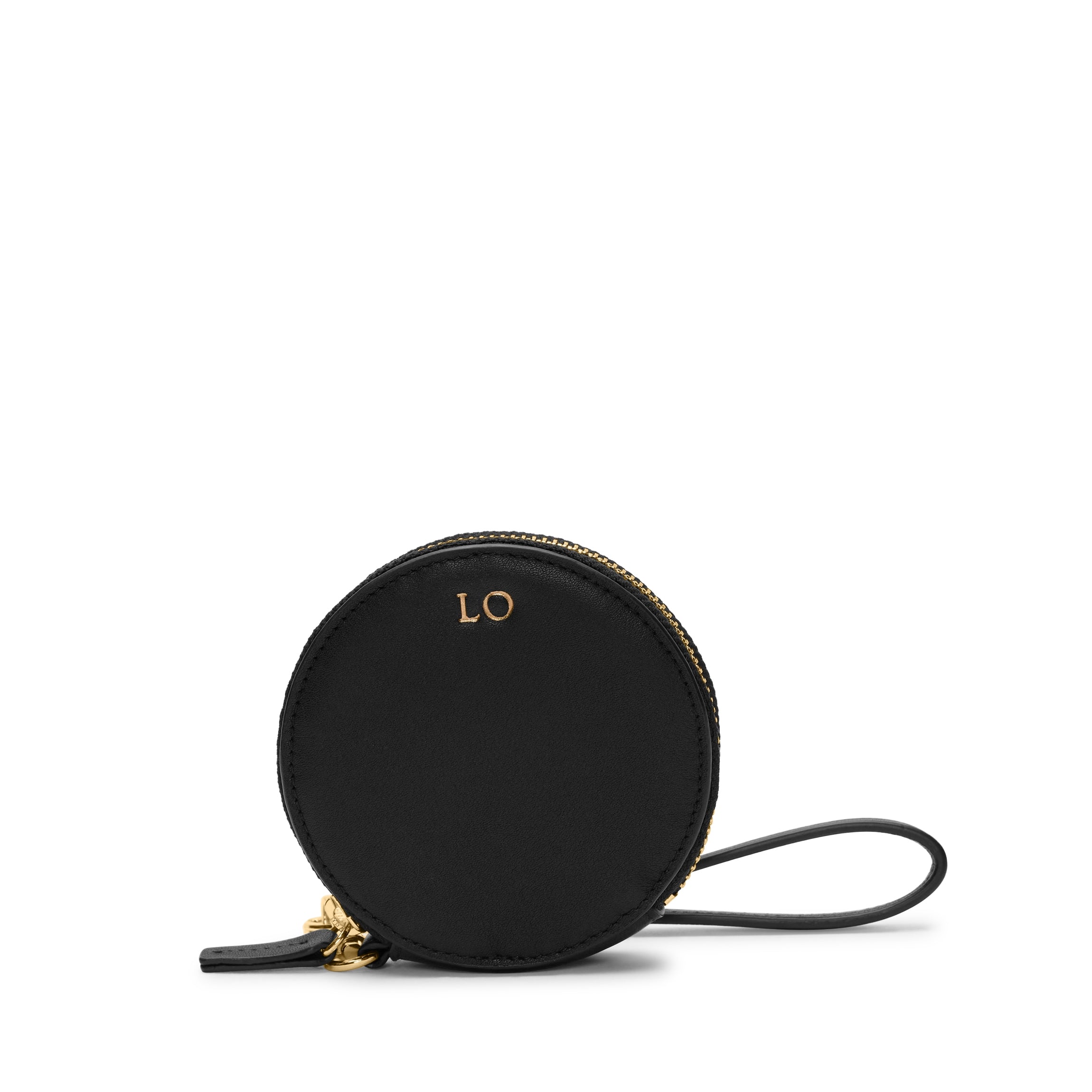 Portable Wristlet Round Pouch | Full grain leather, compact carry