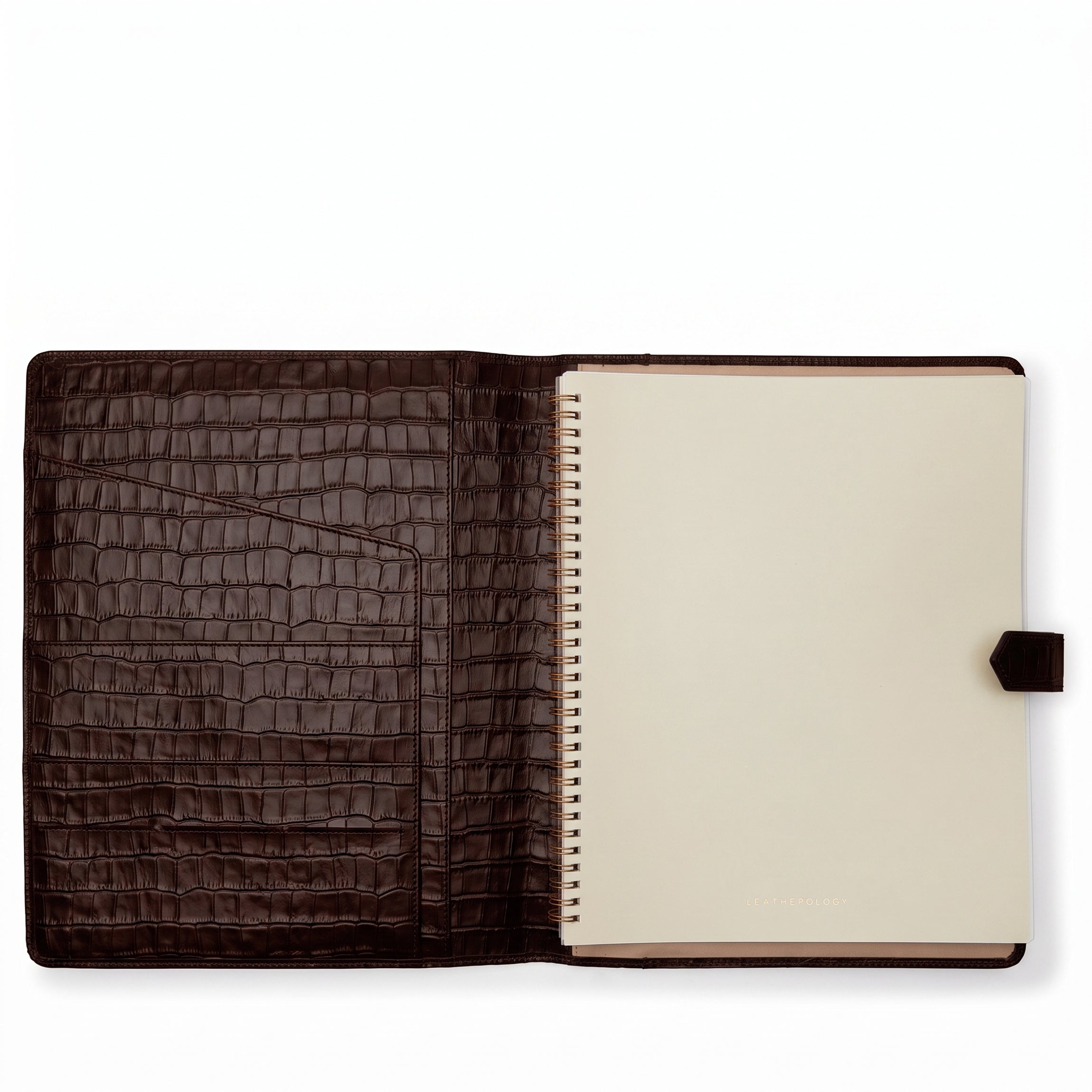 Letter Snap Spiral Journal | Full Grain Leather, Organized Writing