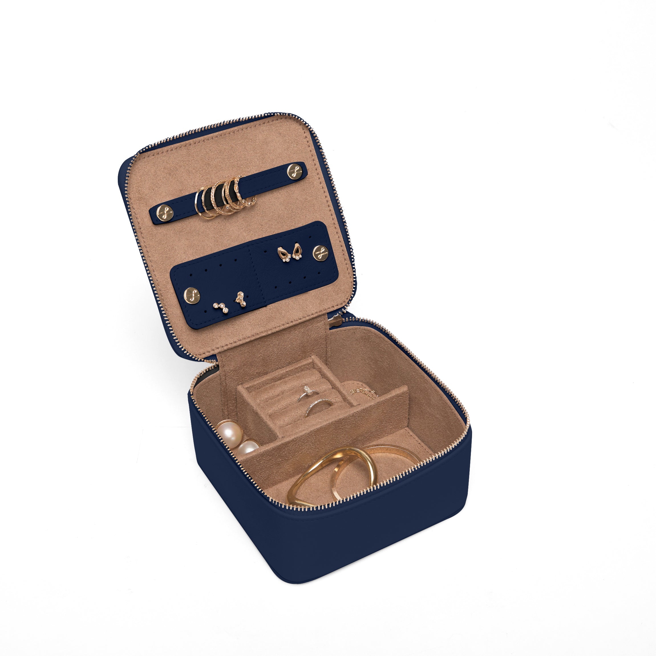 Medium Jewelry Ring Box | Secure travel ring case, compact luxury 