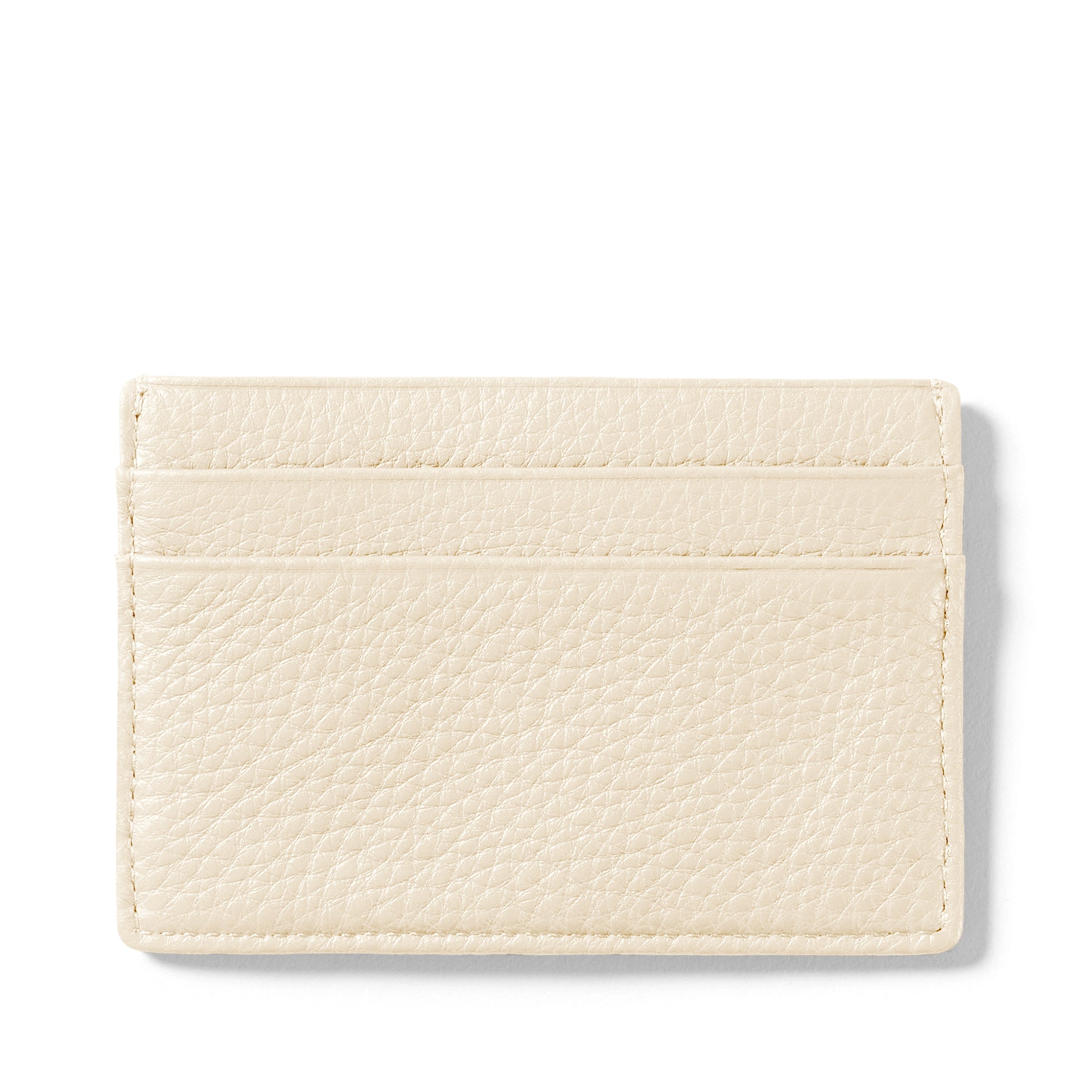 minimalist card sleeve Slim Leather Card Case - Holds Credit Cards, IDs, Business Cards, 4 Card Slots & Center Pocket - Sand