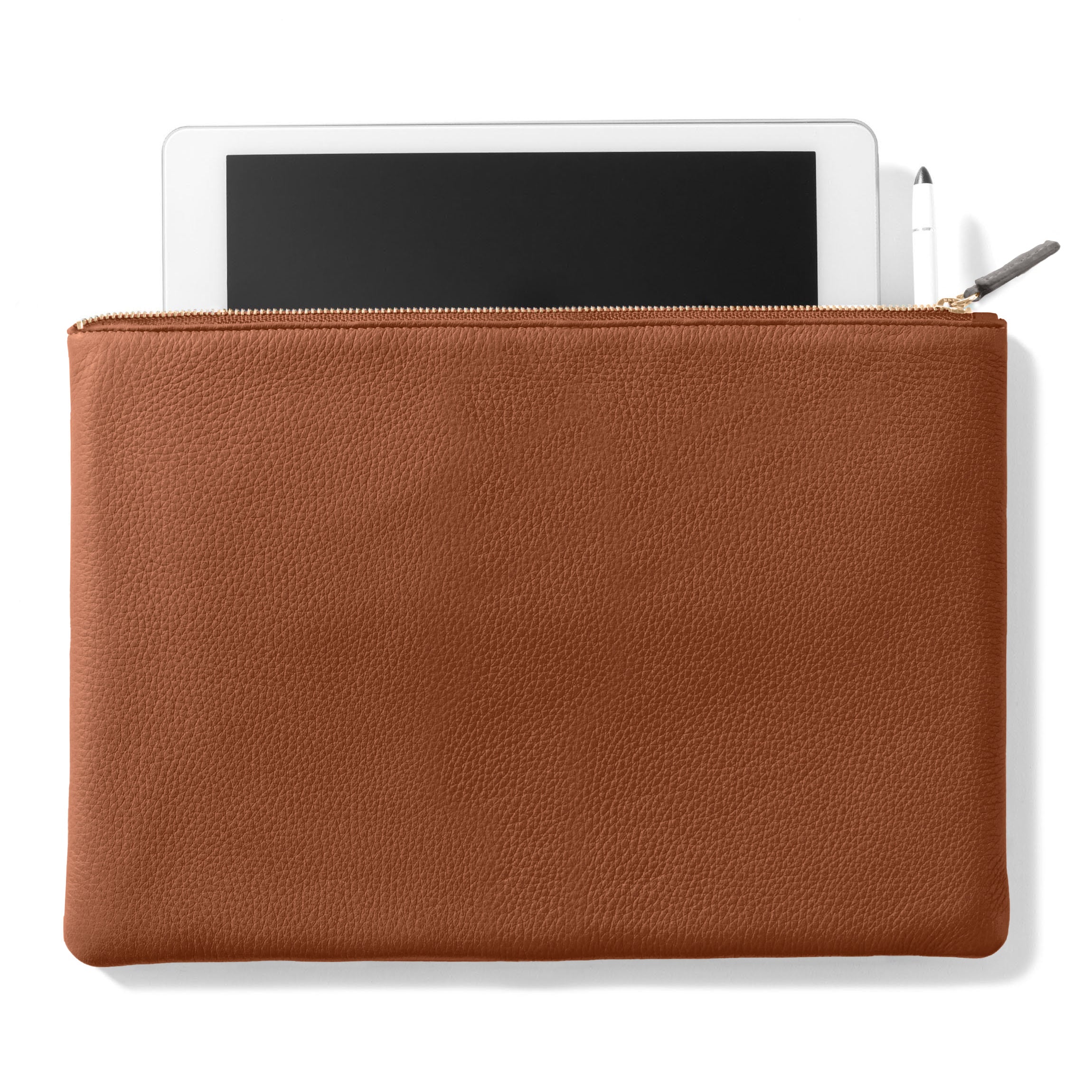 JILL SANDER ブラック レザー iPadケース 8510 Slim Zippered iPad Case | Full grain leather, streamlined