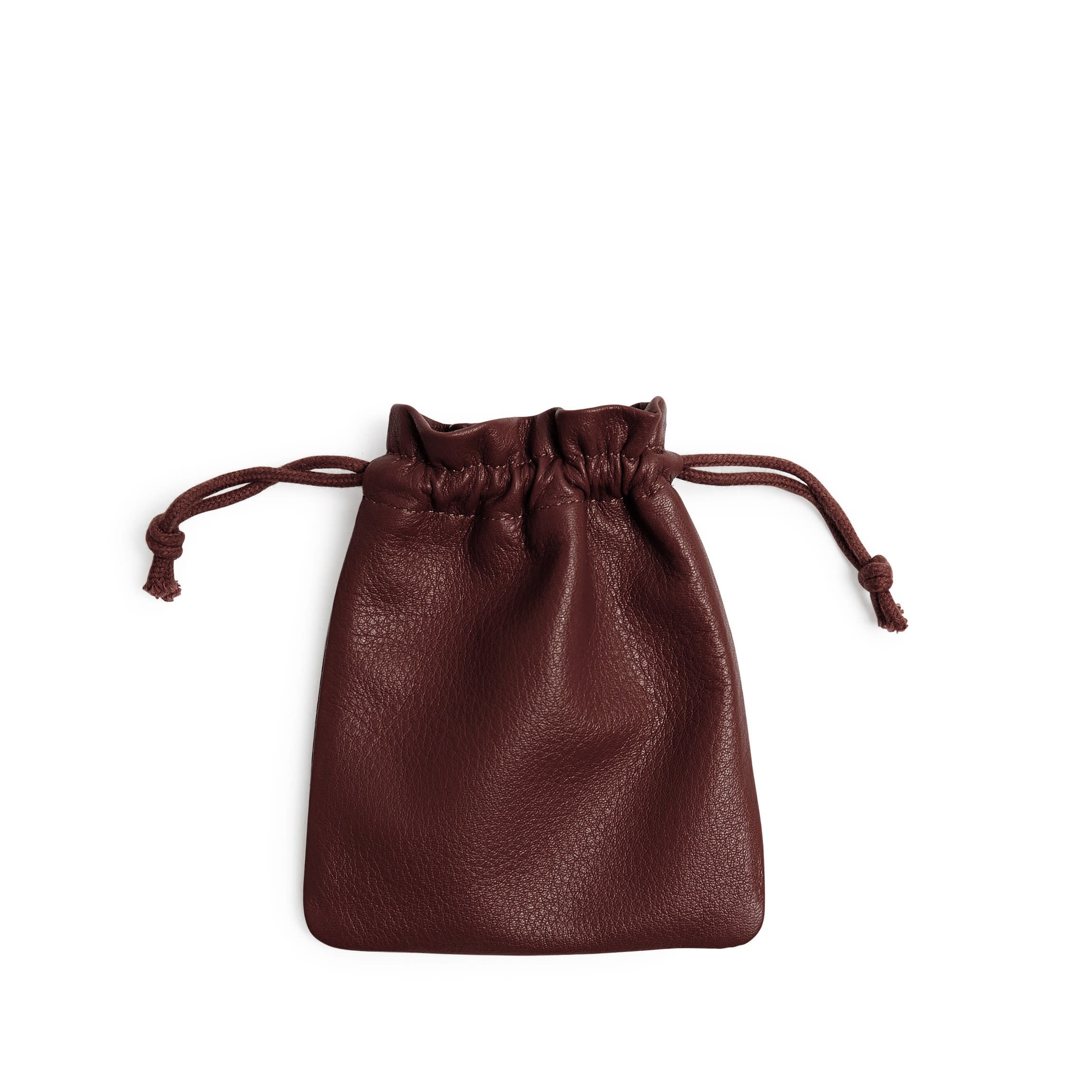 Flat Drawstring Pouch Full grain leather, versatile storage
