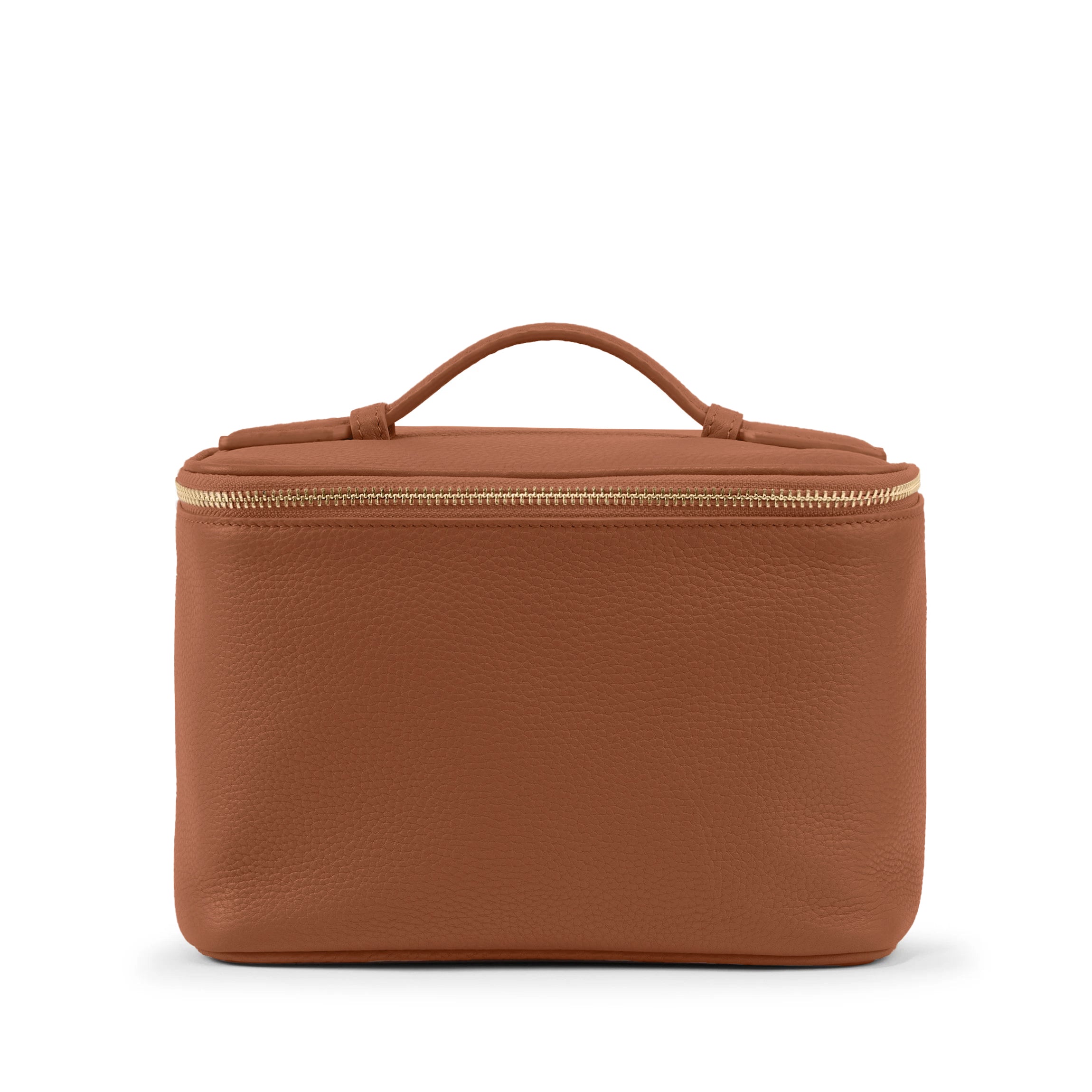 Small Train Case | Full grain leather, compact beauty organizer 