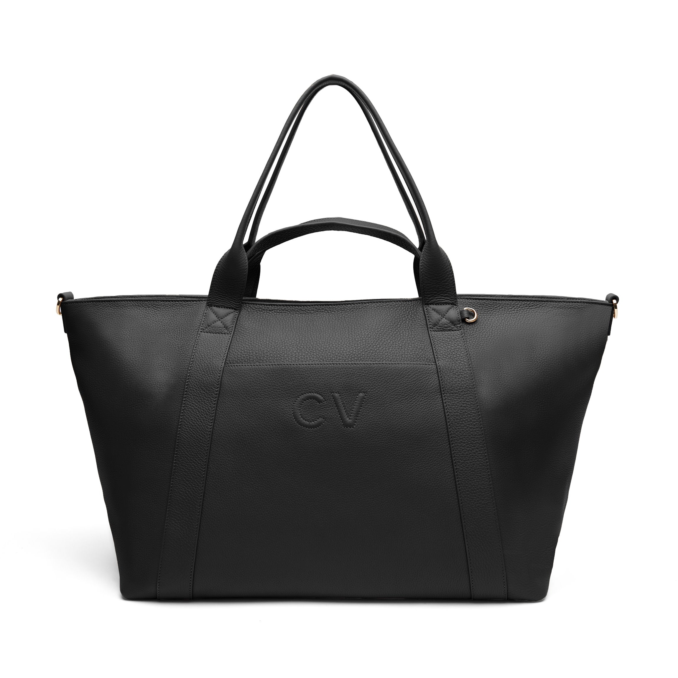 Transit Travel Tote - Spacious Travel bag, Trolley sleeve - Black Pebble