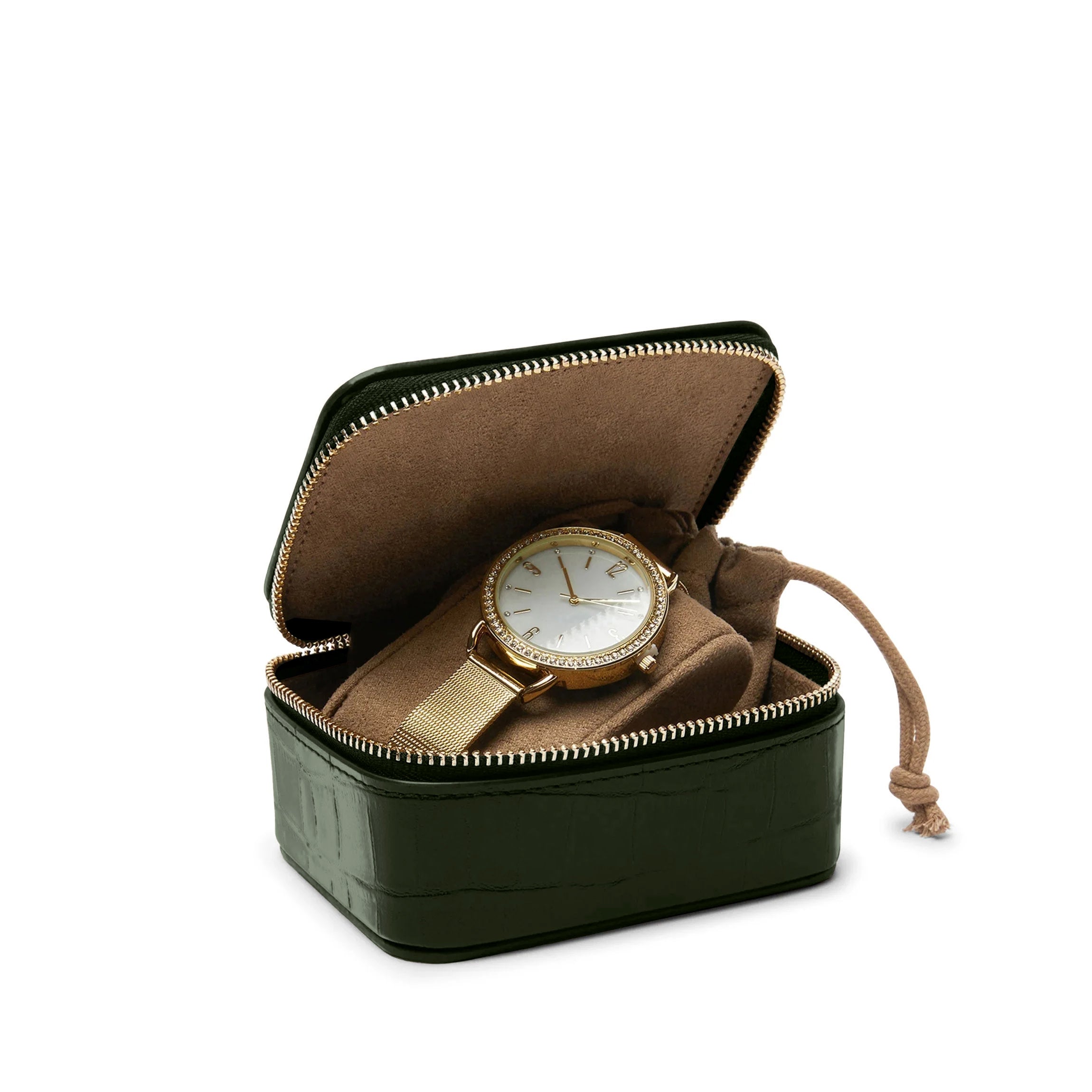 Travel Watch Box | Full grain leather, secure watch storage