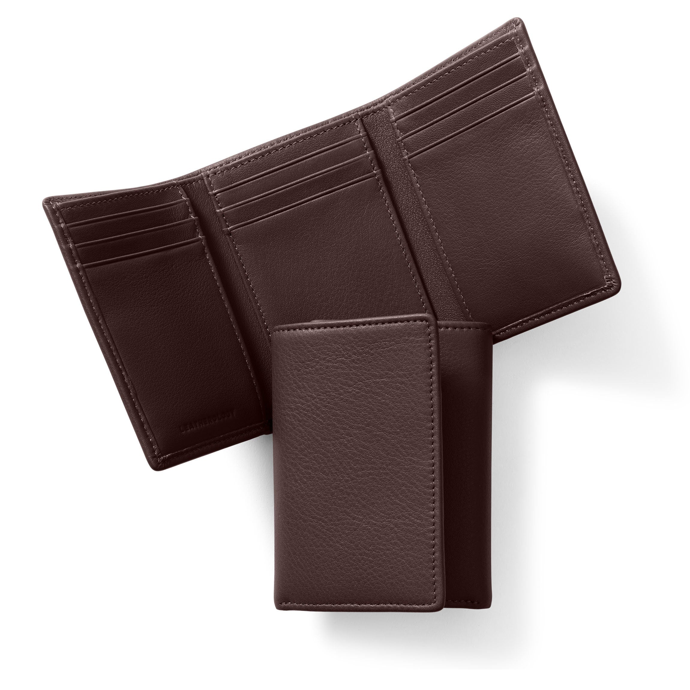 『Hollywood Wallet BROWN』 Glam-Aholic Lifestyle Brown Vegan Leather Jumbo Wallet - Luxury