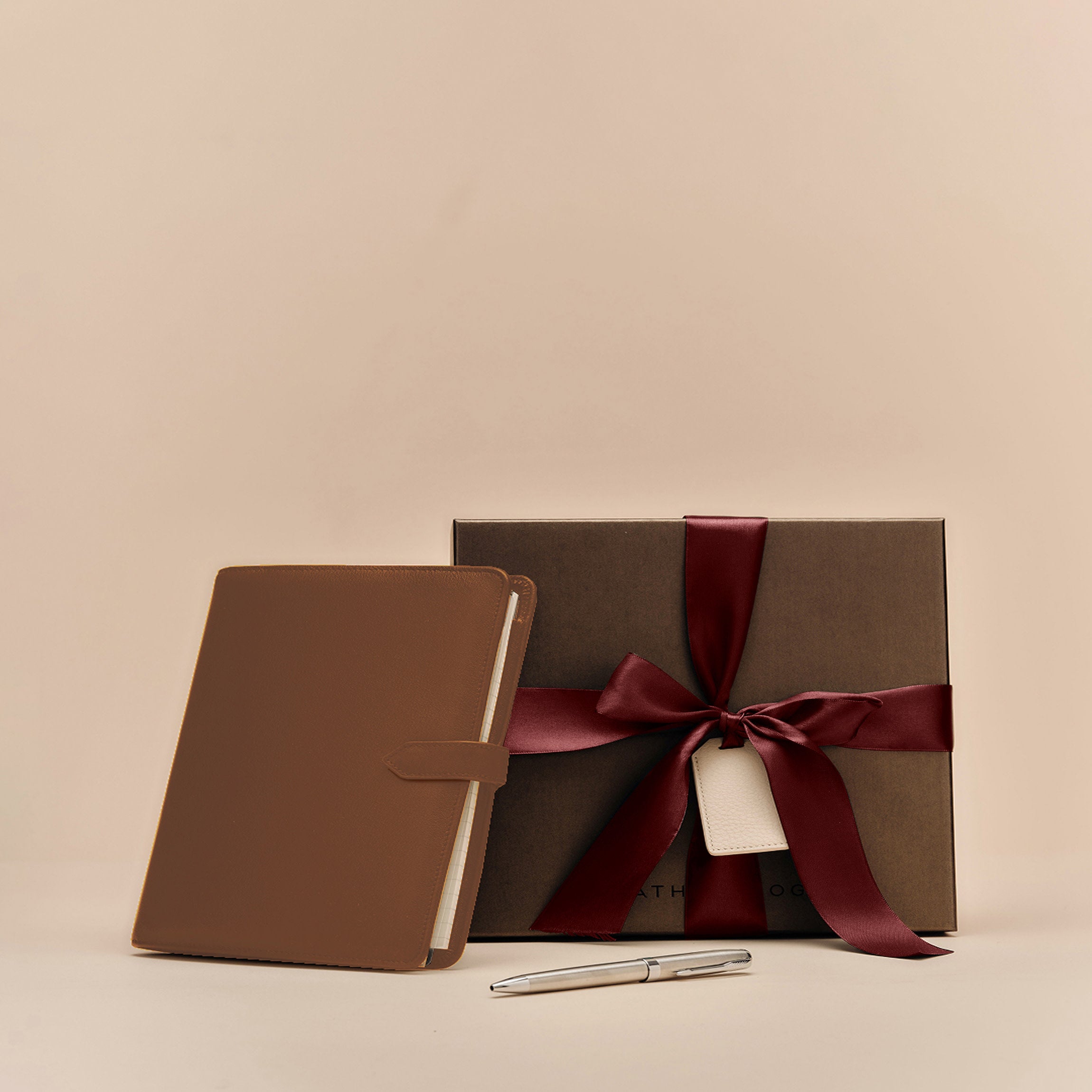 A5 2-In-1 Journal Gift Set | Full Grain Leather, Office Gift