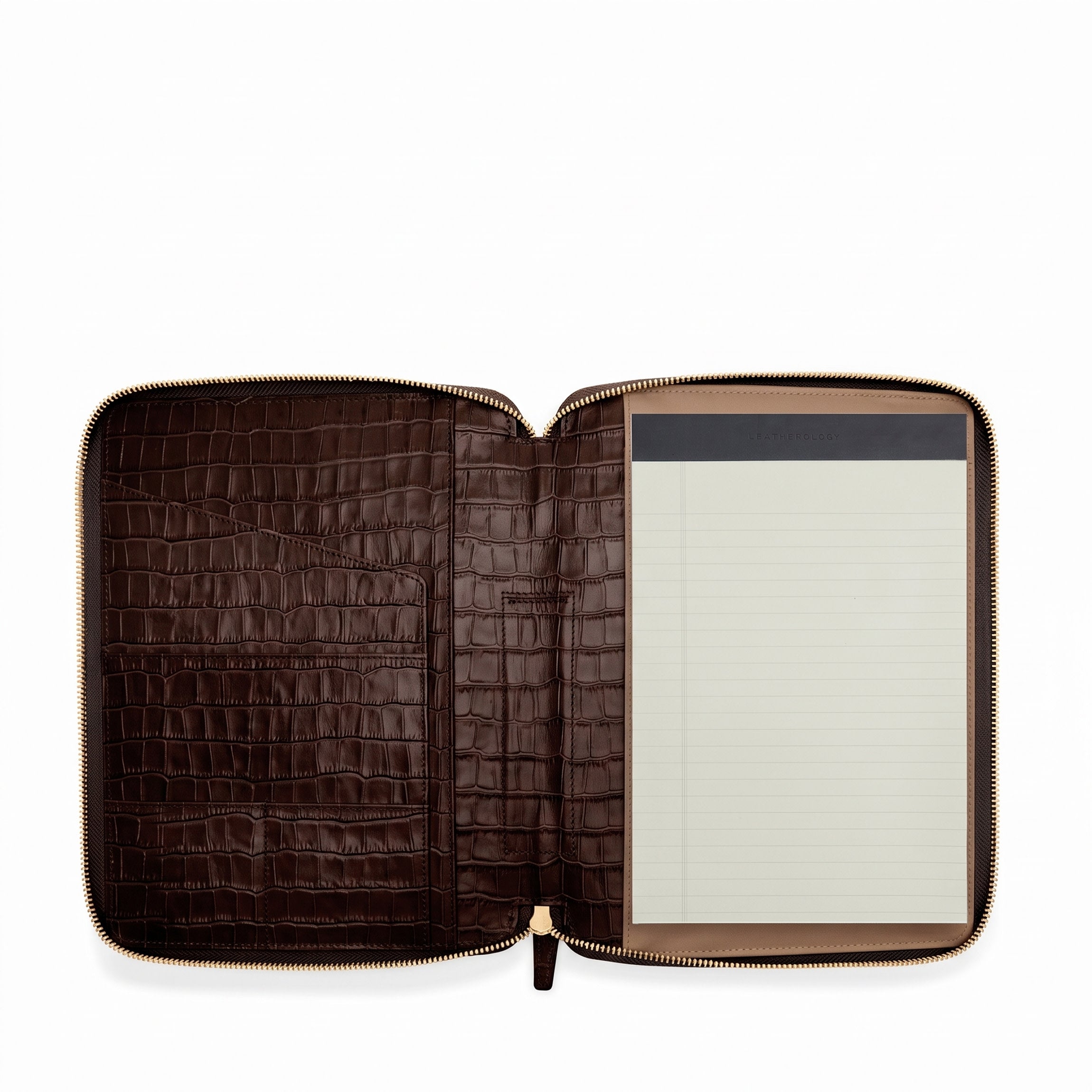 B5 Zippered Padfolio | Full Grain Leather, Professional Organizer