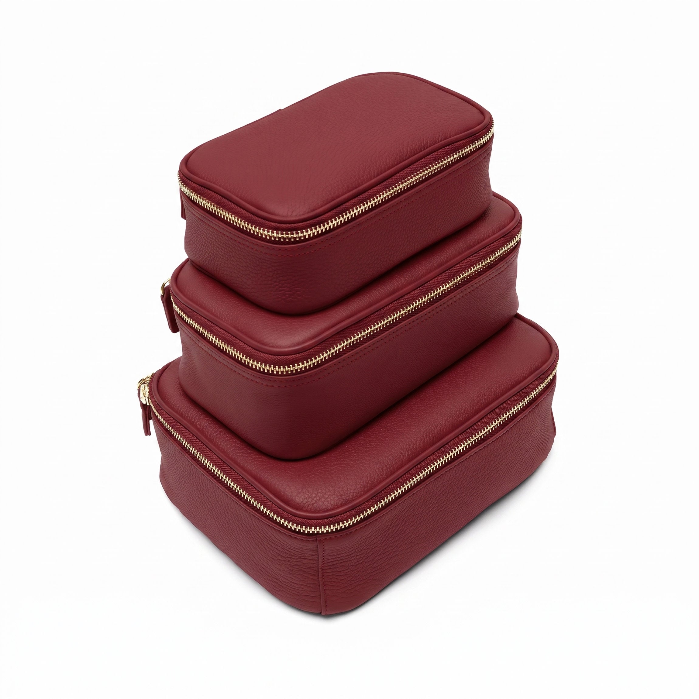 Nested Travel Organizer Trio | Full Grain Leather, Versatile