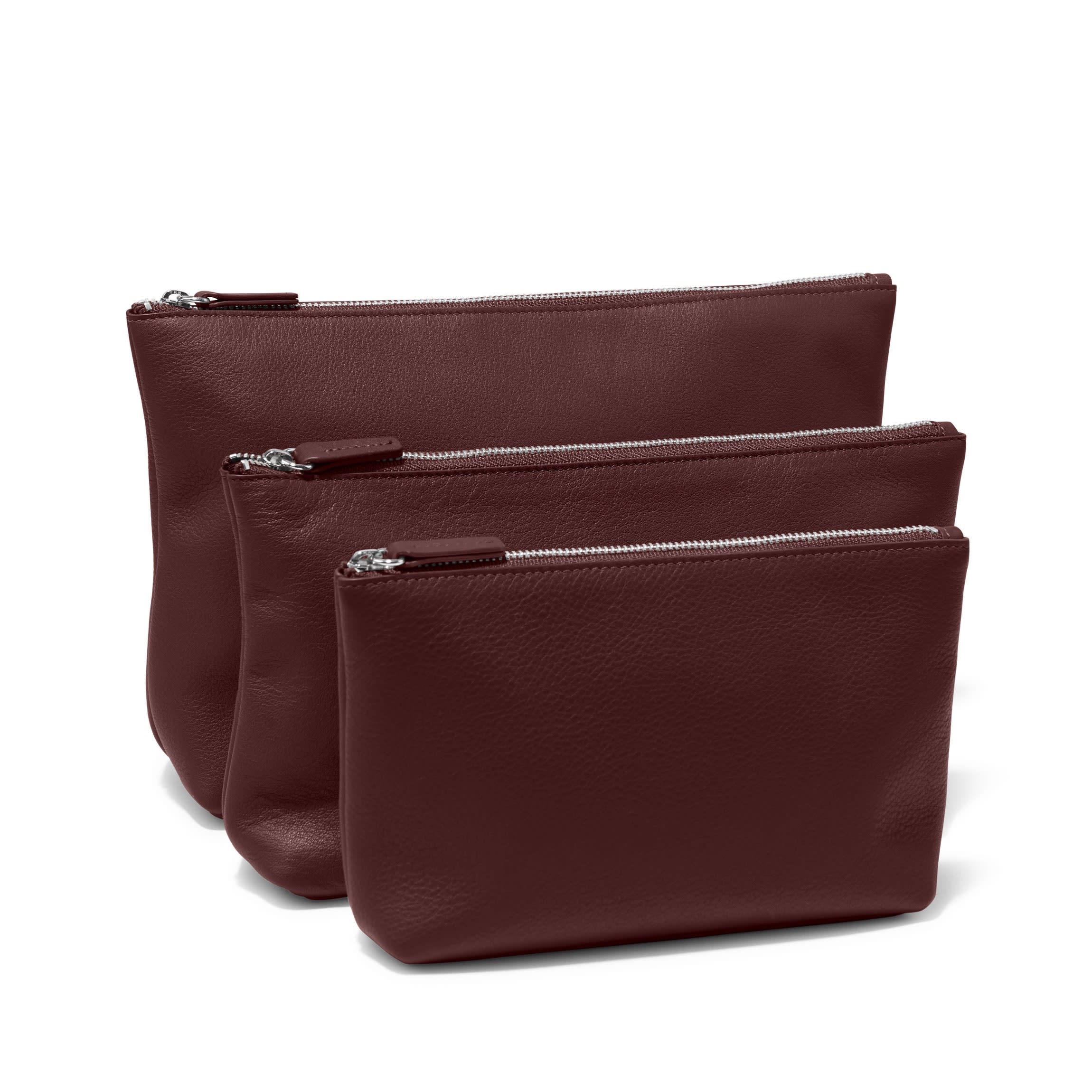 Standing Pouch Trio | Full Grain Leather, Multipurpose Storage
