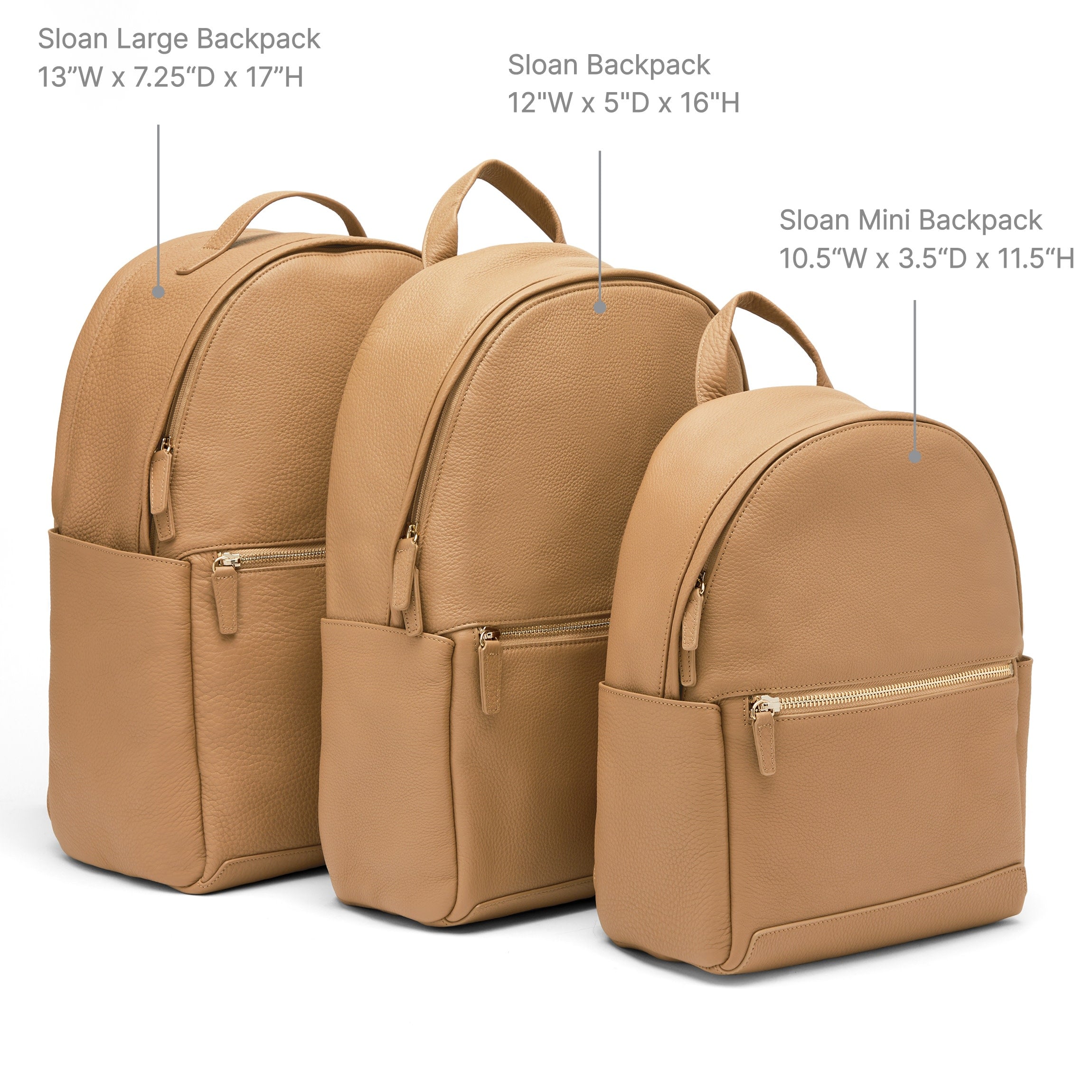 Sloan Large Backpack - Functional Travel, Full Grain Leather, Added Trolley Sleeve - Black Onyx