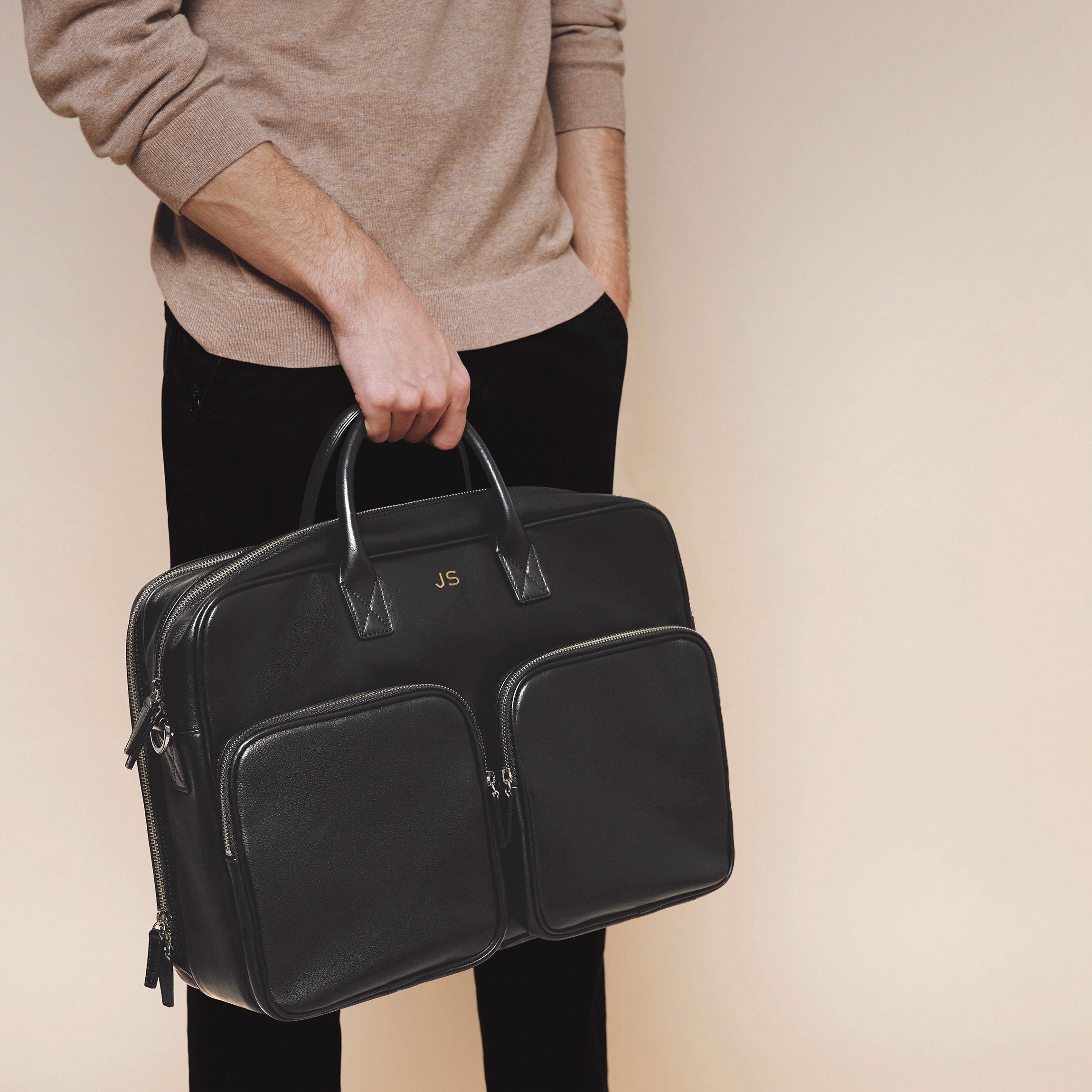 Warren Large Brief Bag | Full grain leather, spacious business