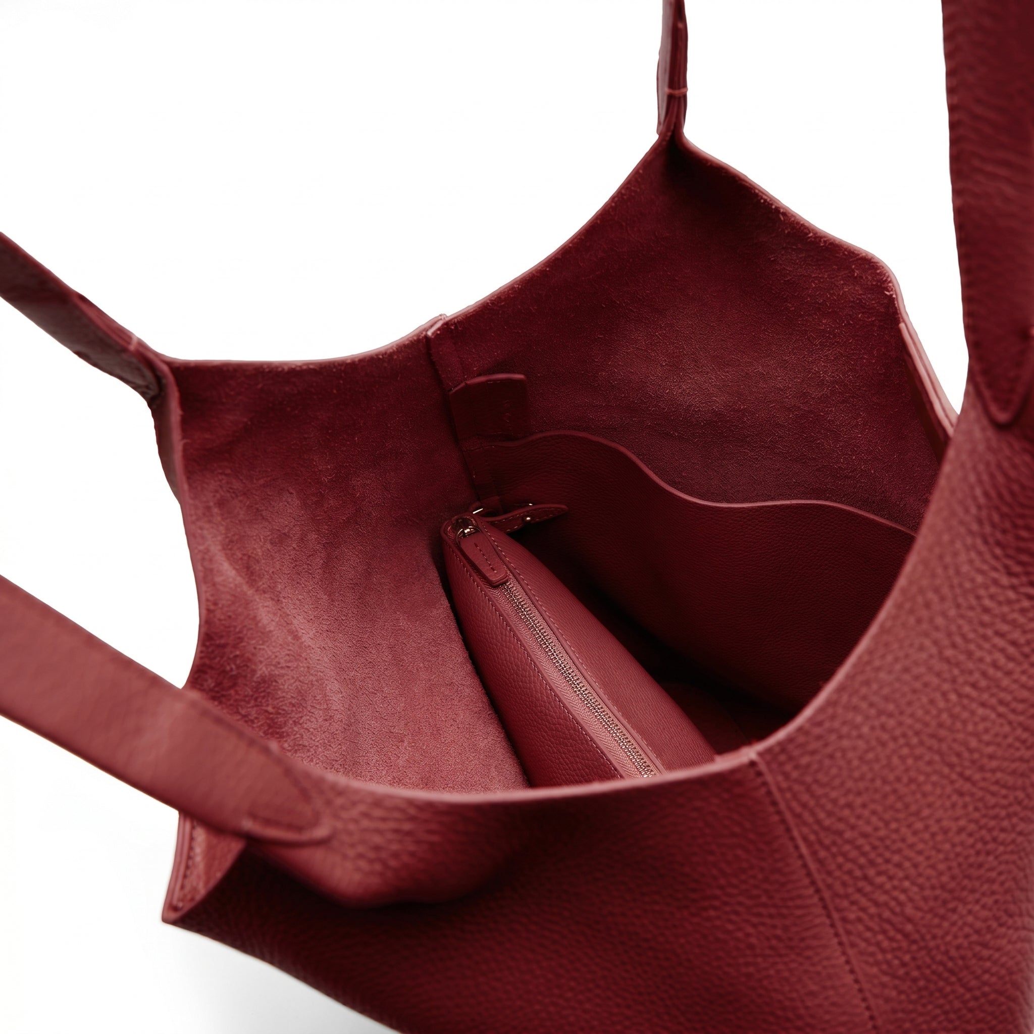 Mia Large Shopper Tote | Full Grain Leather Garnet Red – Leatherology
