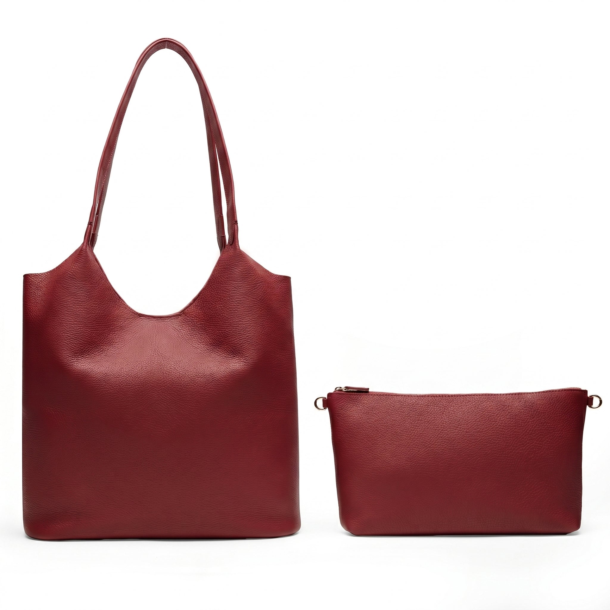 Mia Large Shopper Tote | Full Grain Leather Garnet Red – Leatherology