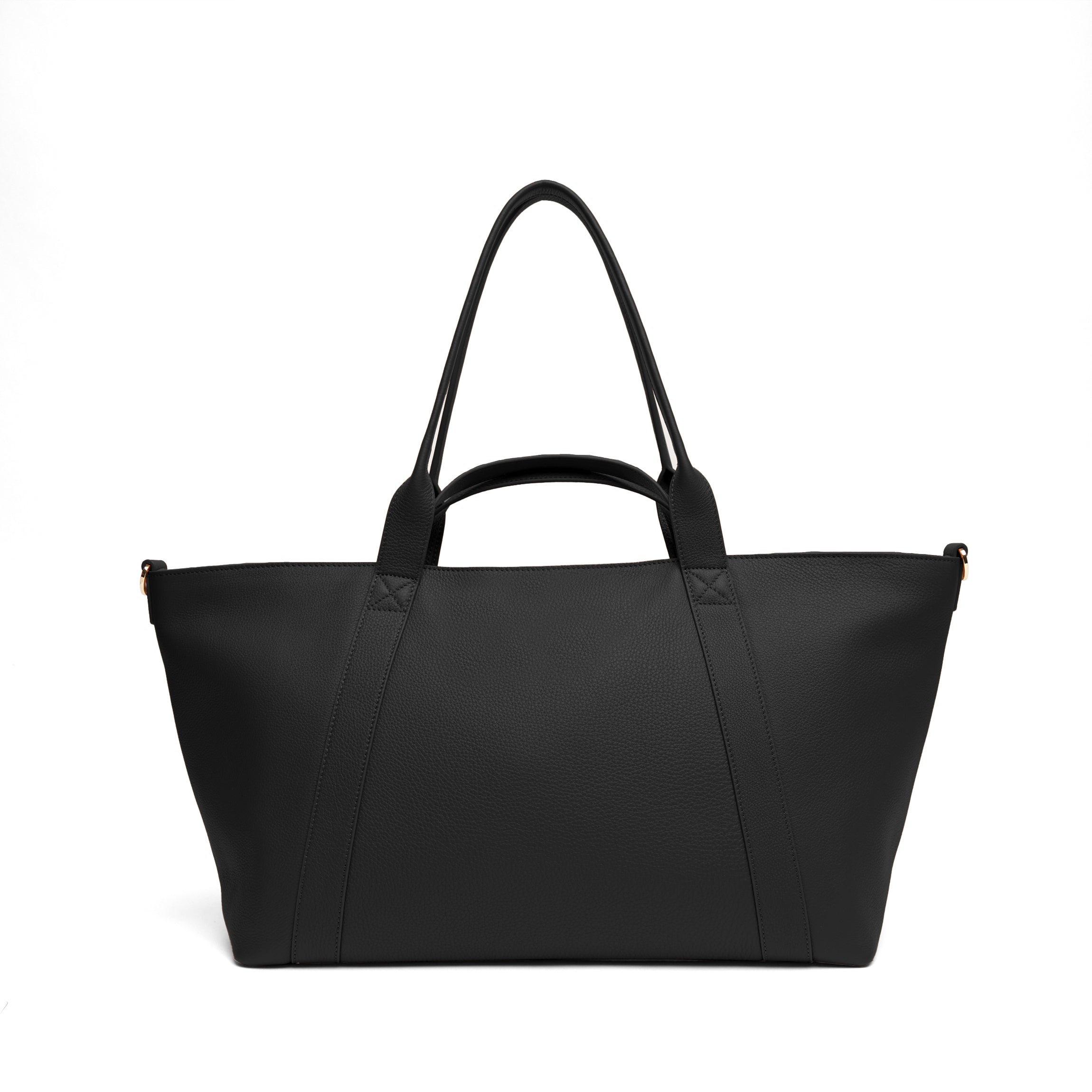 black zippered lightweight travel tote bag Leather Duffle - Zipper - Weekend Bag for Men & Women - Large - Medium - Small - - Brown six interior wall pockets EASYSO Tote Bag for Women,Puffer