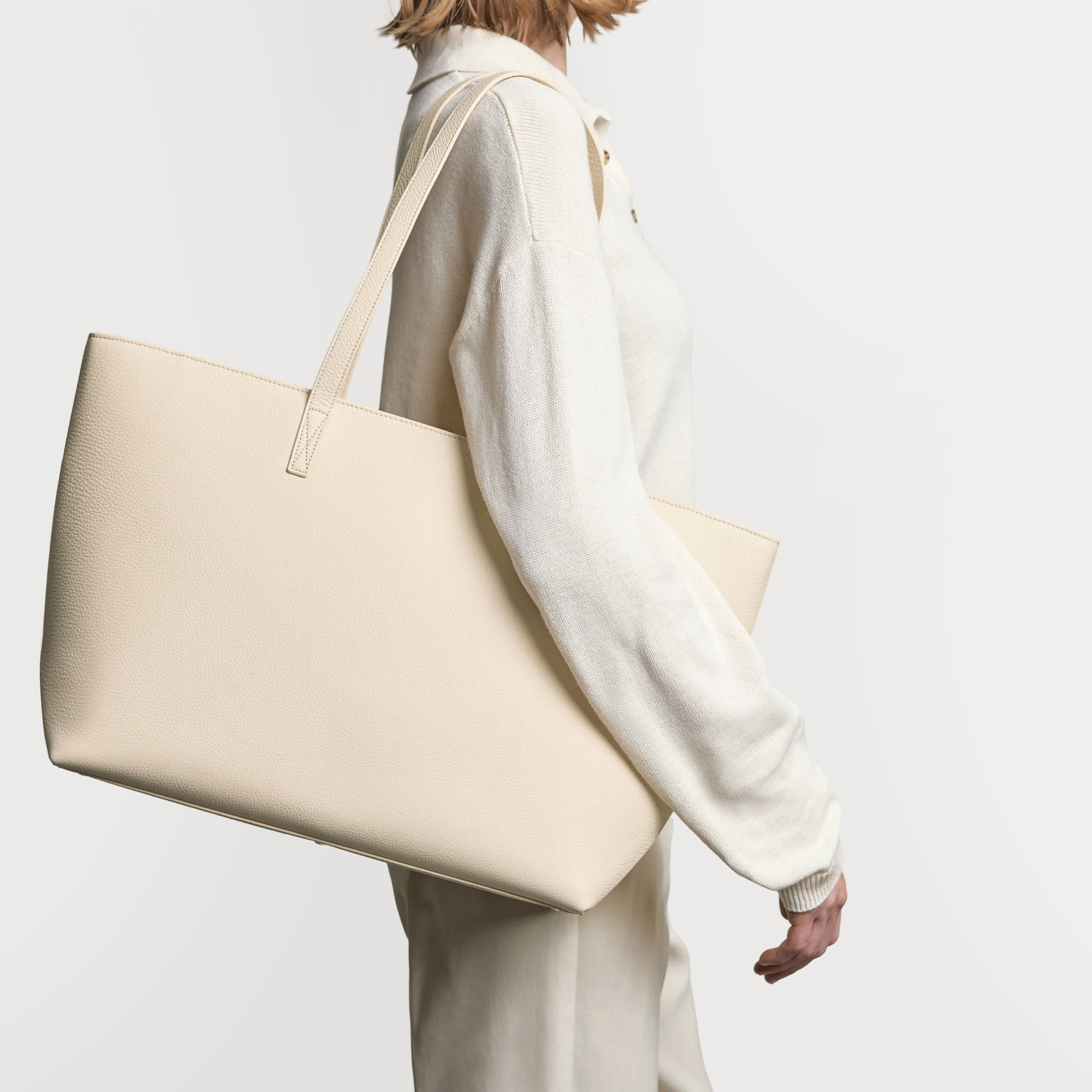 Alex Horizontal Work Tote | Full Grain Leather, Smart Professional