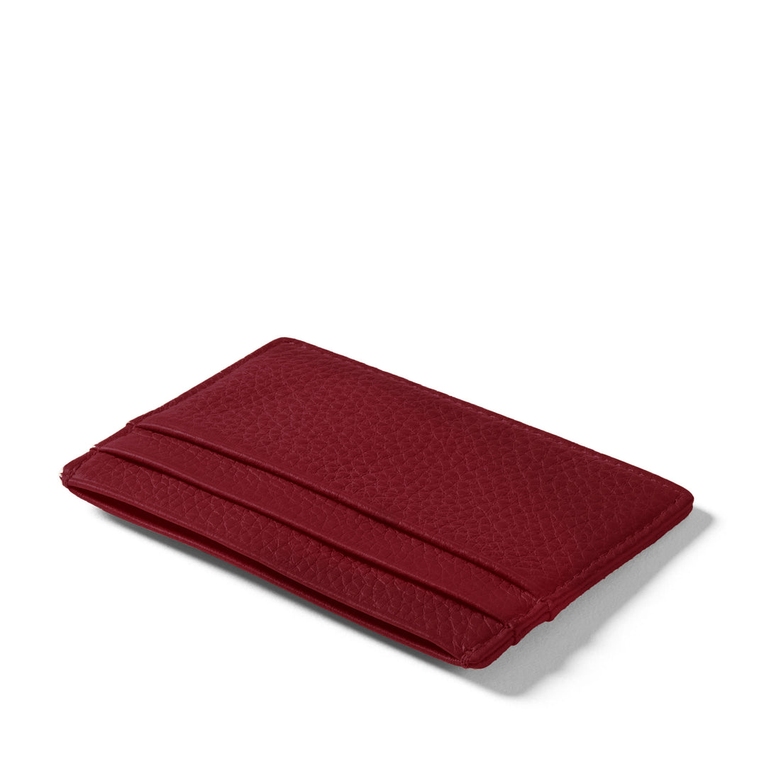 Slim ID Card Case Garnet Red